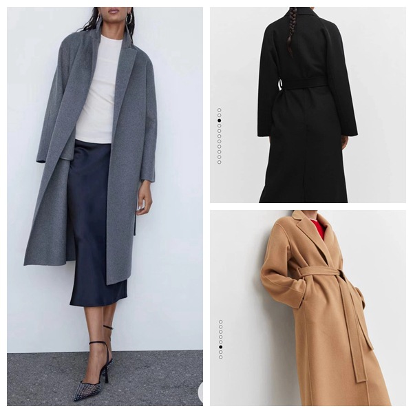 Spanish single ZP women's three-color overcoat