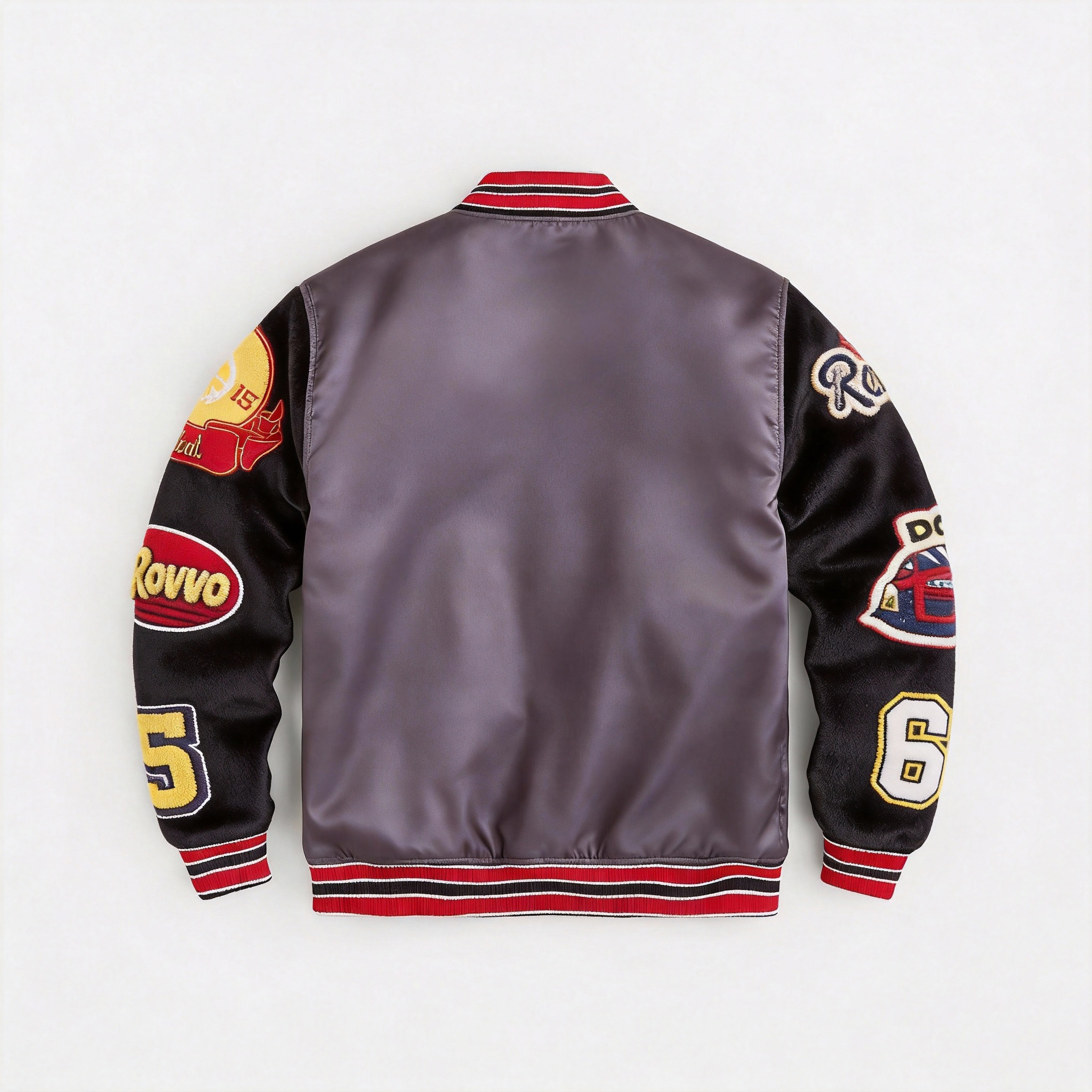 OEM Custom Manufacturer's Men's College Varsity Jacket Chenille Embroidery Polyester Patches Sleeves Baseball Letterman Style