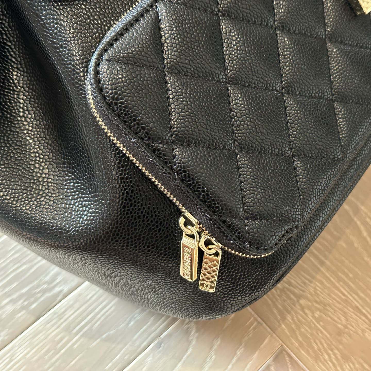 CHANEL CAVIAR QUILTED BUSINESS AFFINITY BACKPACK BLACK 20X17CM