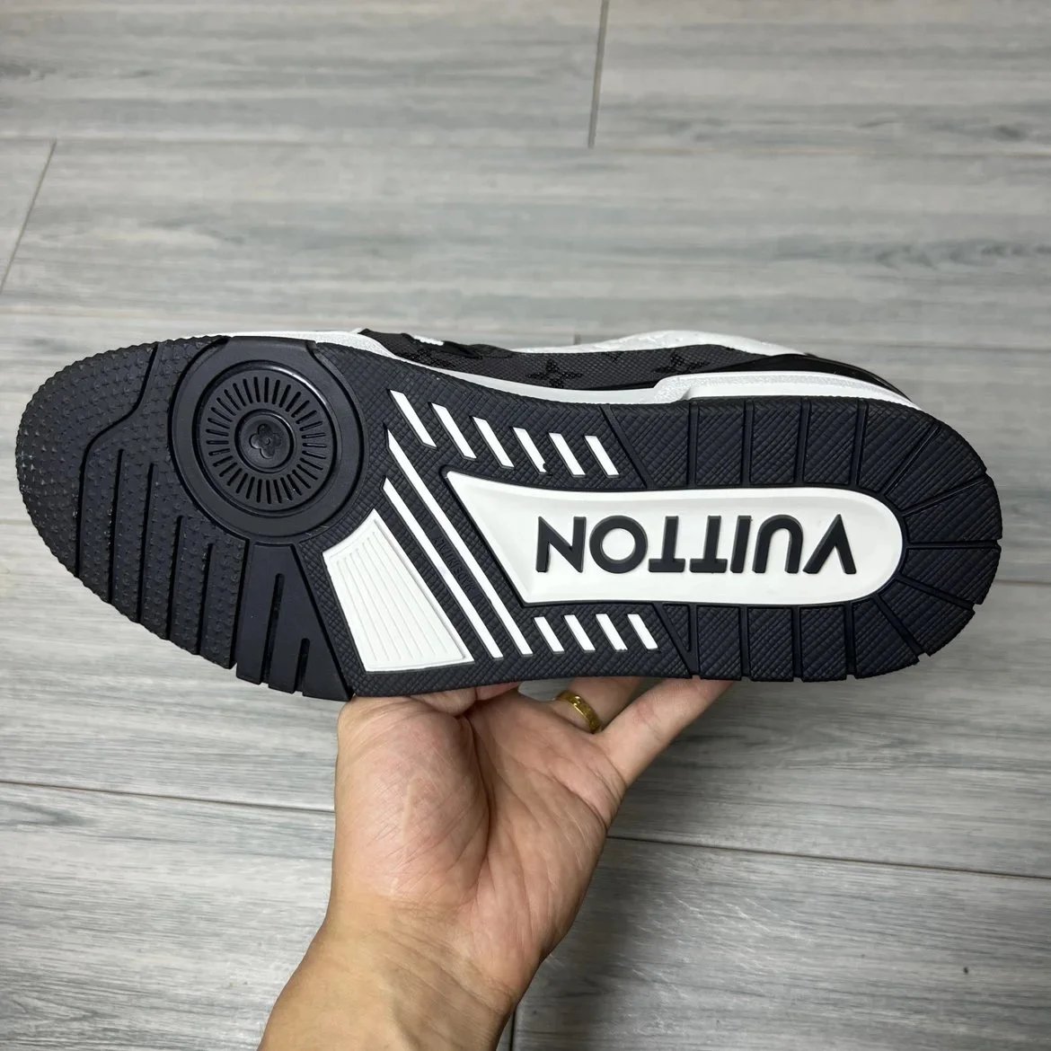 LV Full Letters Logo Trainer Shoes Panda Color