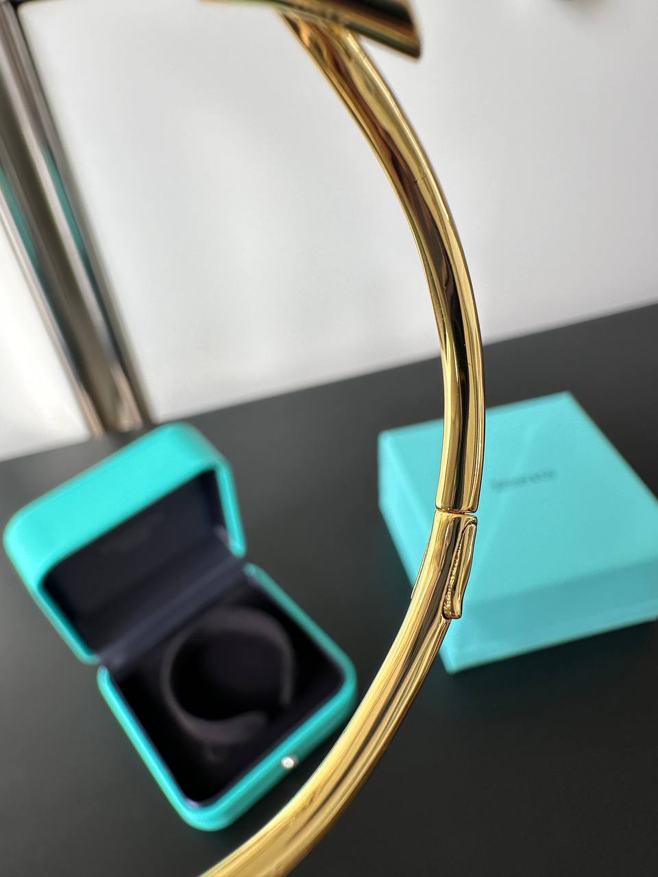 Tiffany & Co. Tiffany Knot 18K Yellow Gold Double Row Diamond Bangle