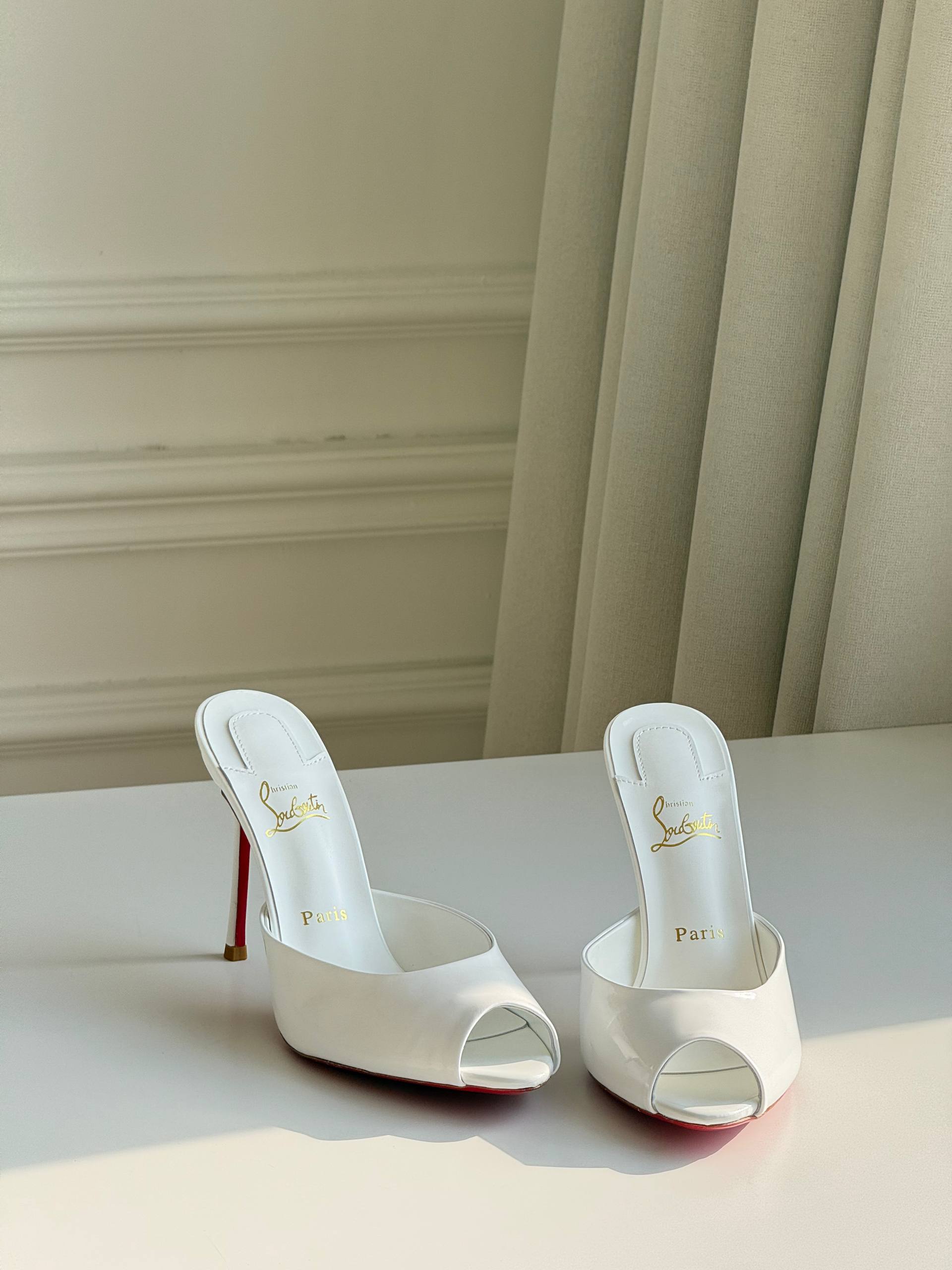 Christian Louboutin Me Dolly Peep-Toe Red Sole Mules