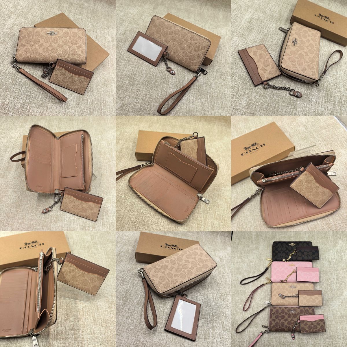 Women Handbag CBZ98 CBZ99 Long Zip Around Wallet With Detachable Card Case
