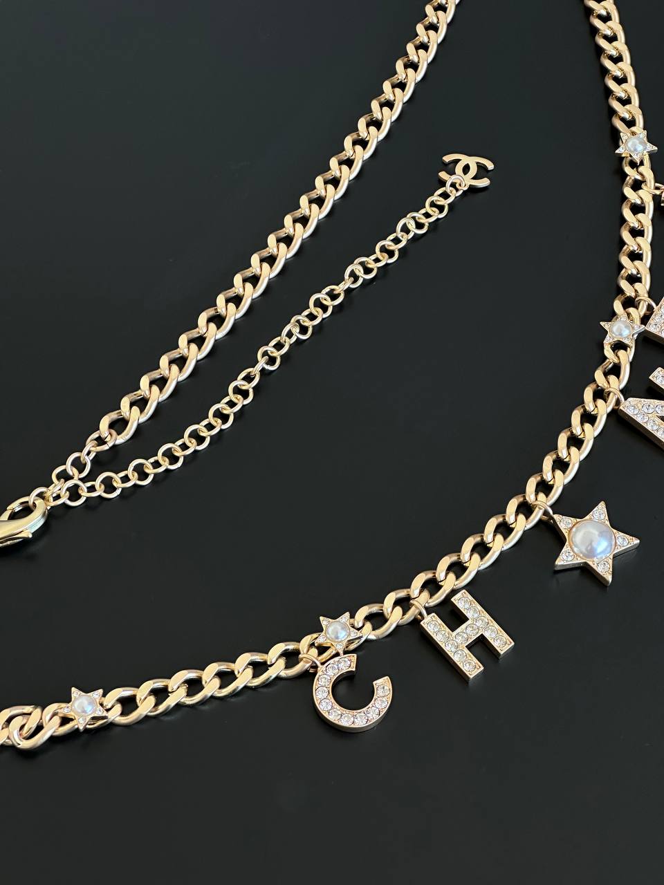 CHANEL 24C Roller Skate & Letter Charm Necklace/Belt Chain