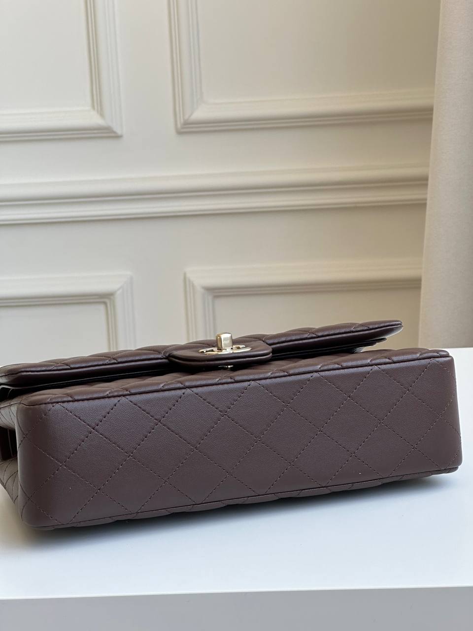 Chanel Classic Flap (CF) in Dark Brown Lambskin