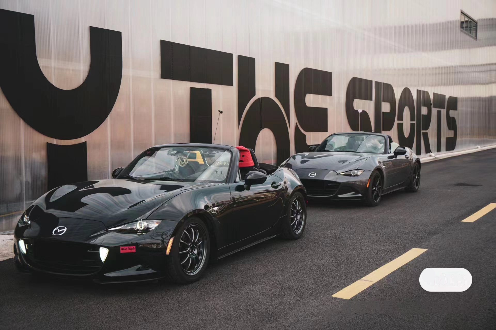 Mazda Miata MX-5 2016-up ND Smoked Black Sequential Turn Signal Amber LED Grille DRL Lights Fang Style Light