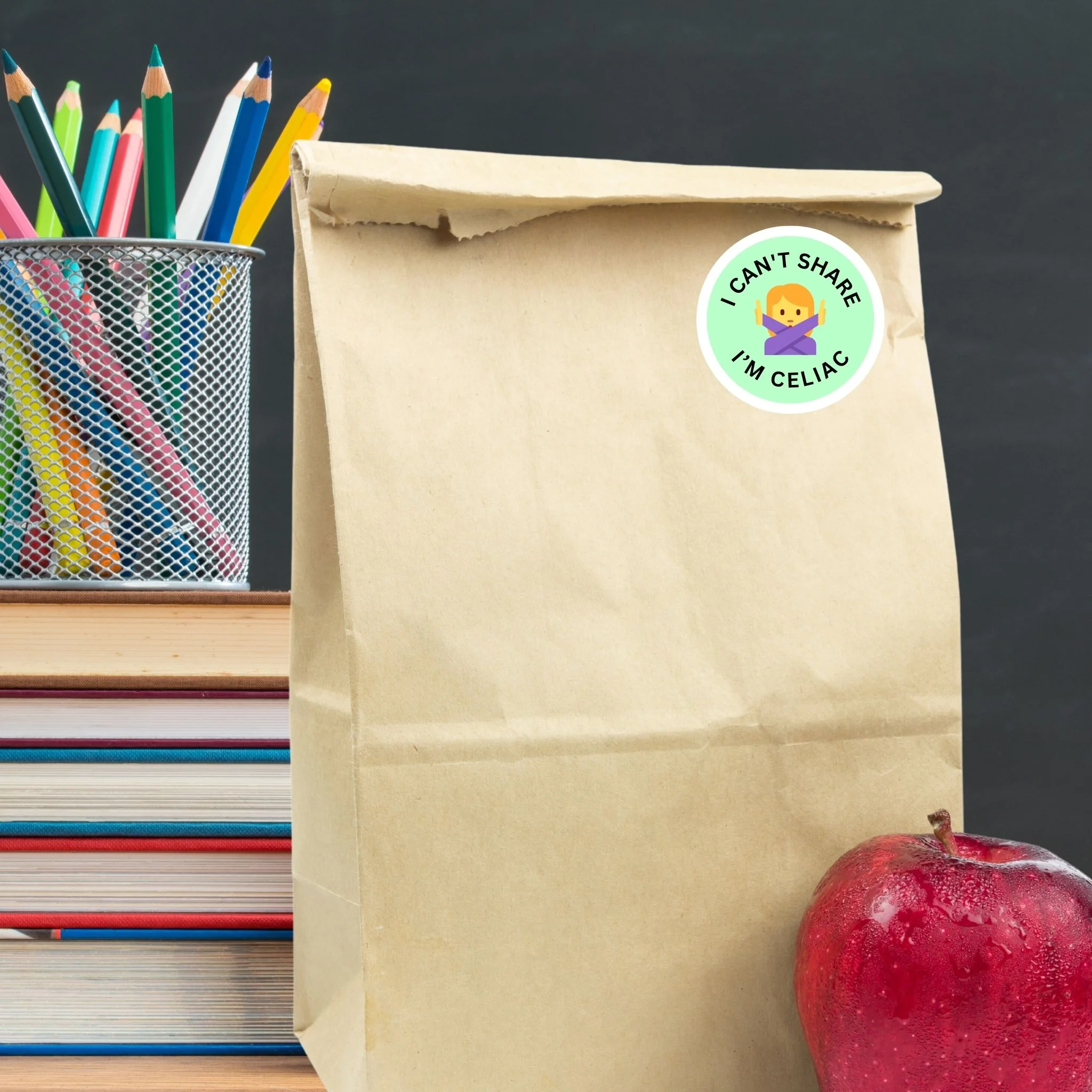 Pastel Celiac Labels – I Can’t Share I’m Celiac