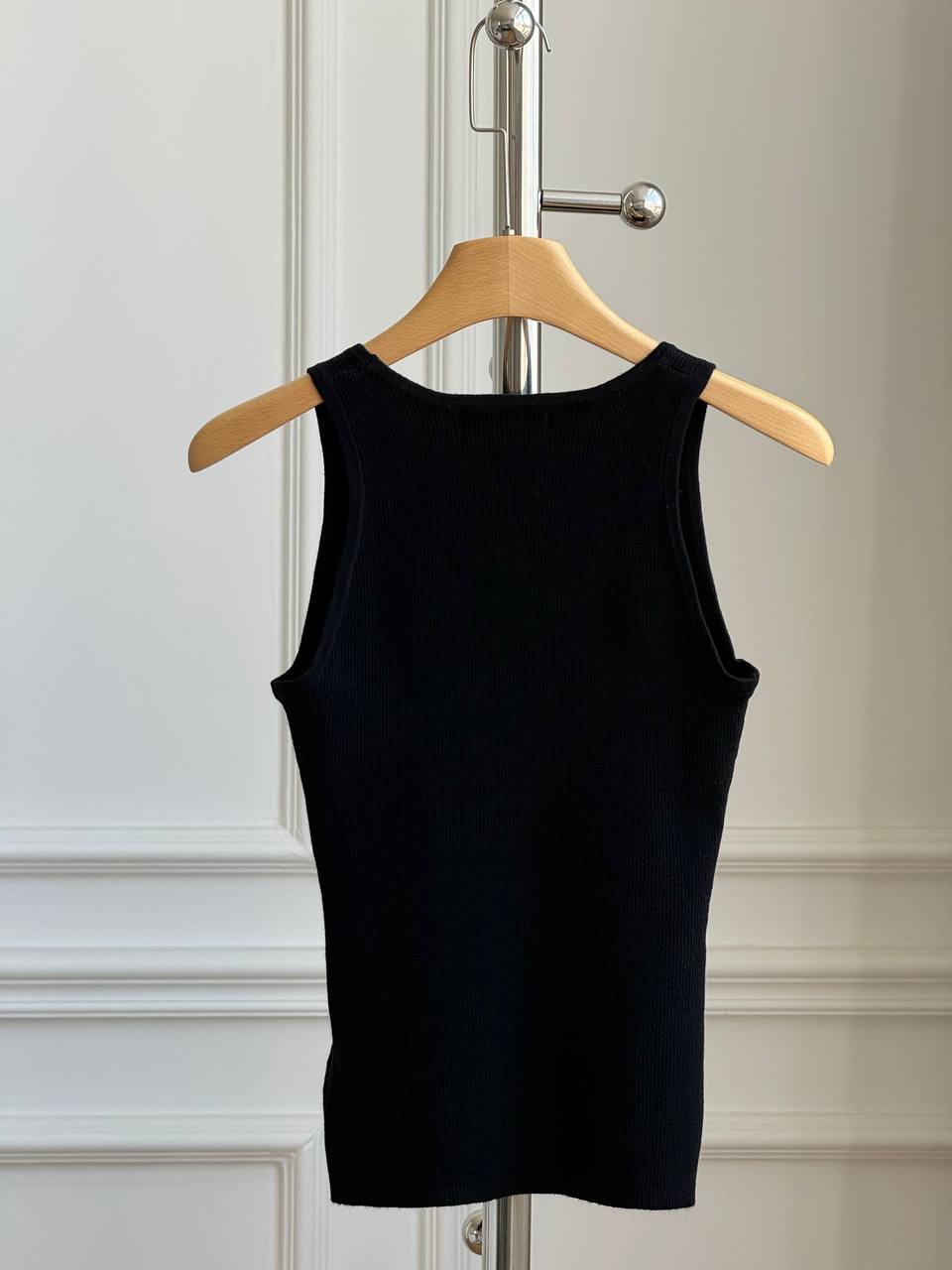 Miu Miu Logo Intarsia Ribbed Tank Top