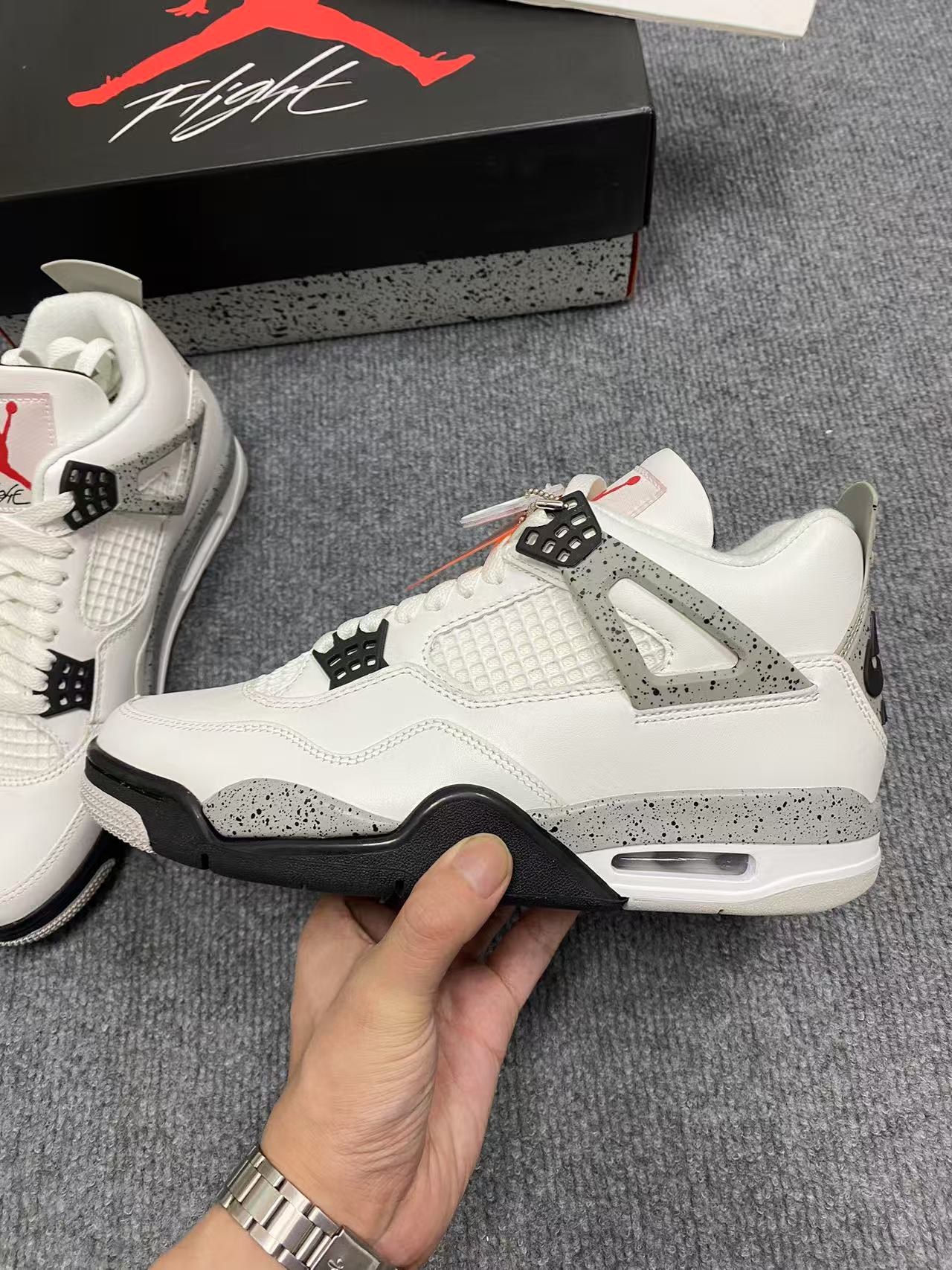 Air Jordan 4 White Cement