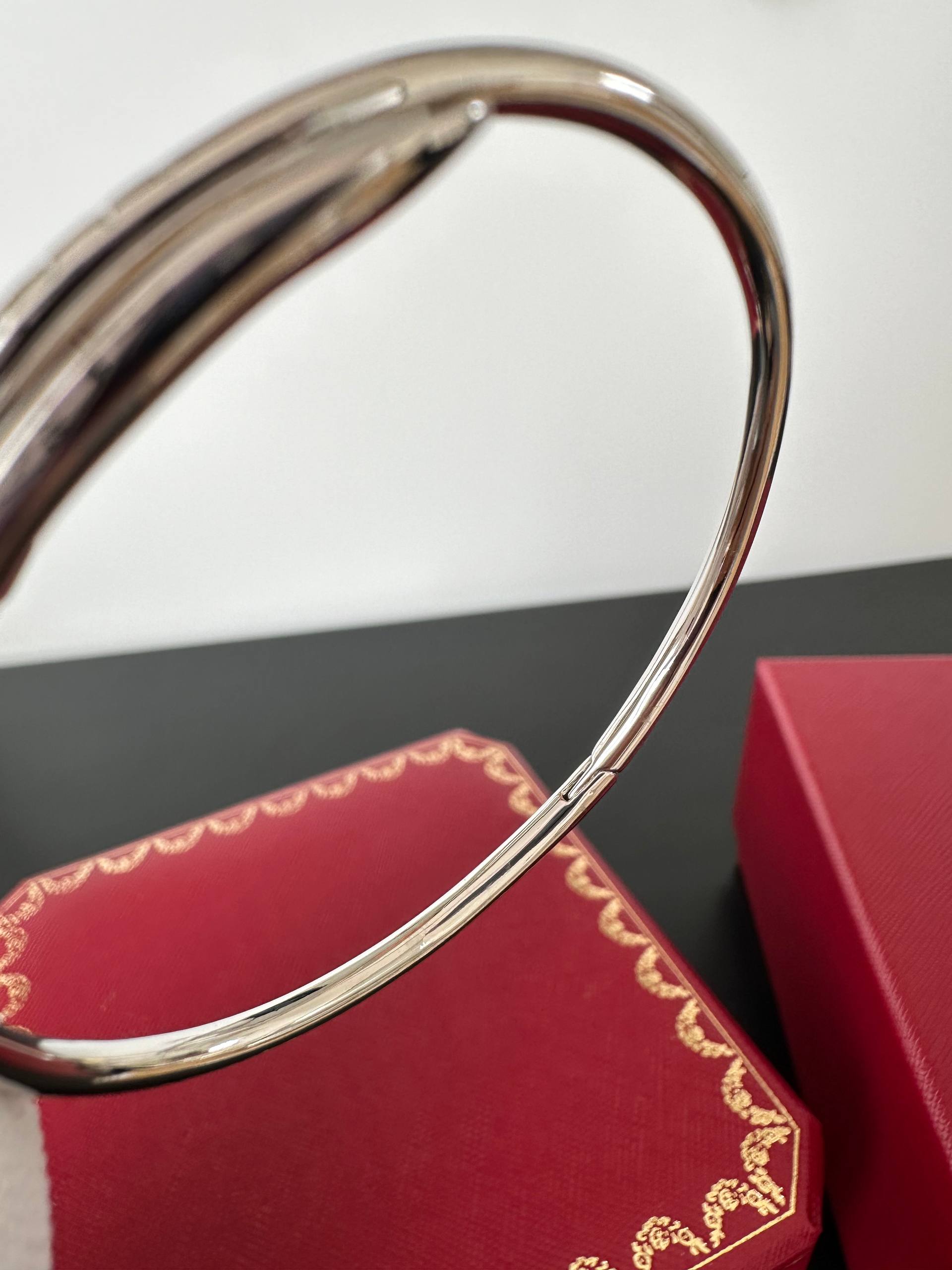 Cartier LOVE White Gold Open Nail Bangle