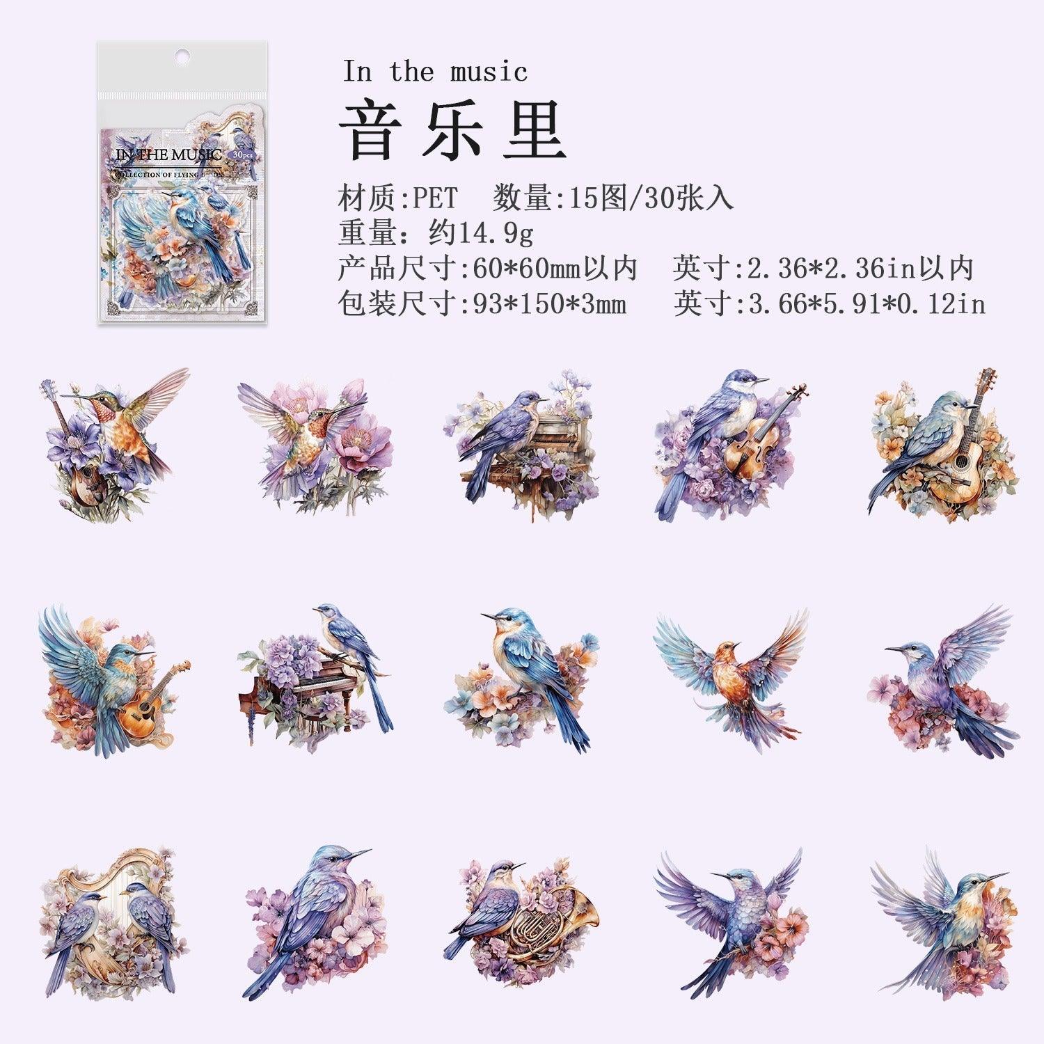 1141 Stickers Birds of Prey Series