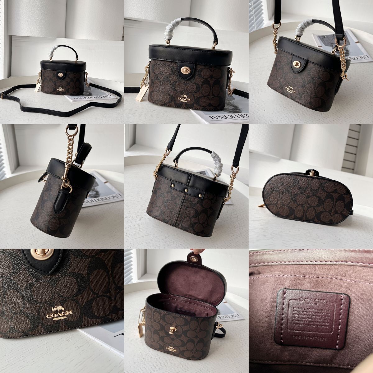 Women Handbag 78277 76714 8165 5504 KAY CROSSBODY  BLOCKED SIGNATURE CANVAS Cosmetic bag
