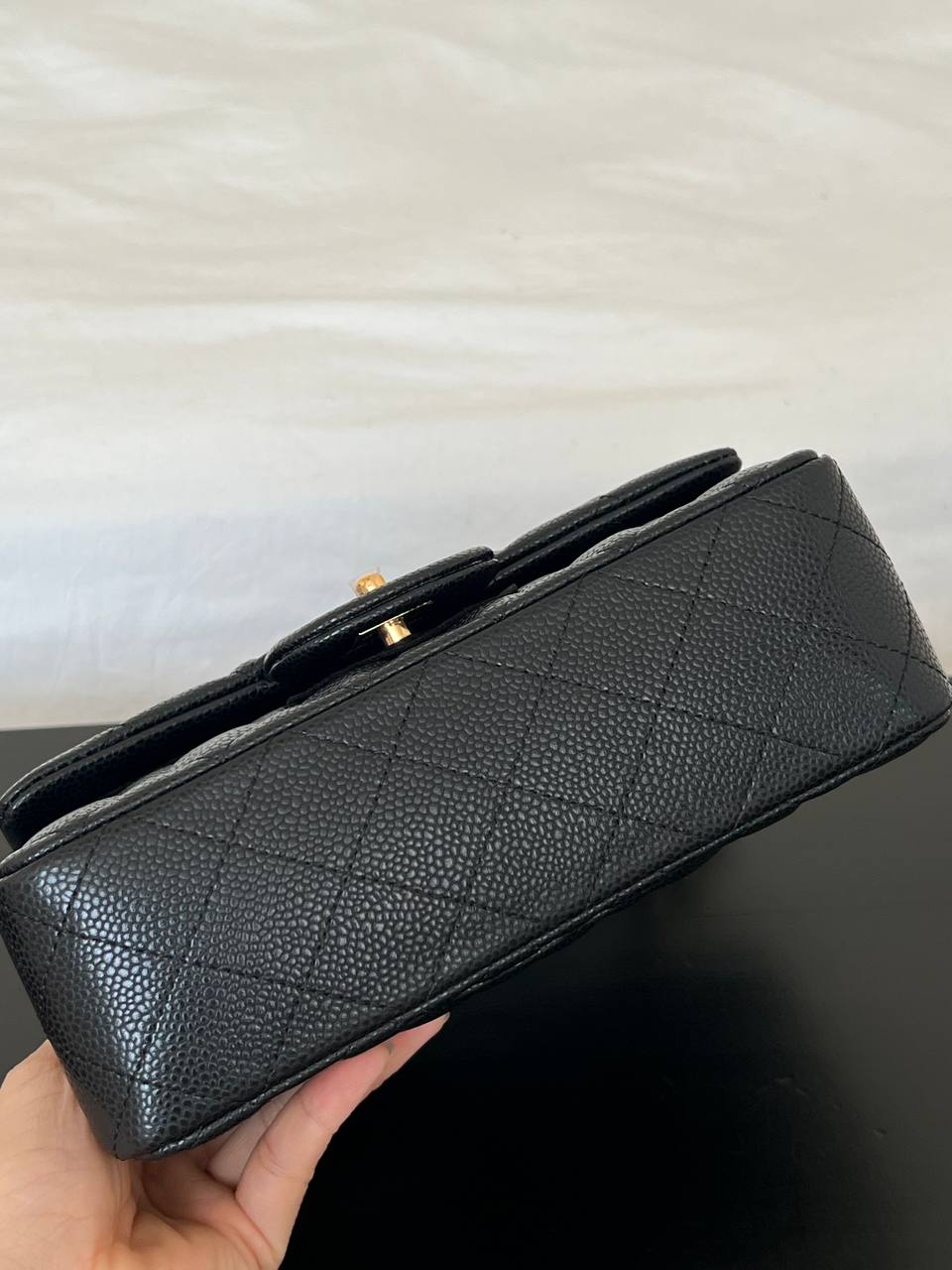 Chanel Black Caviar Leather Medium Classic Flap Bag