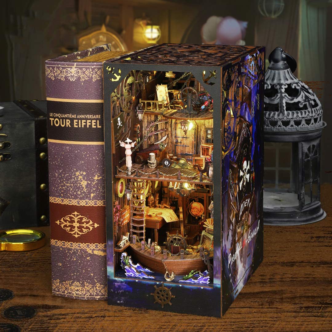 Piracy in Somalia DIY Book Nook Bookshelf Insert