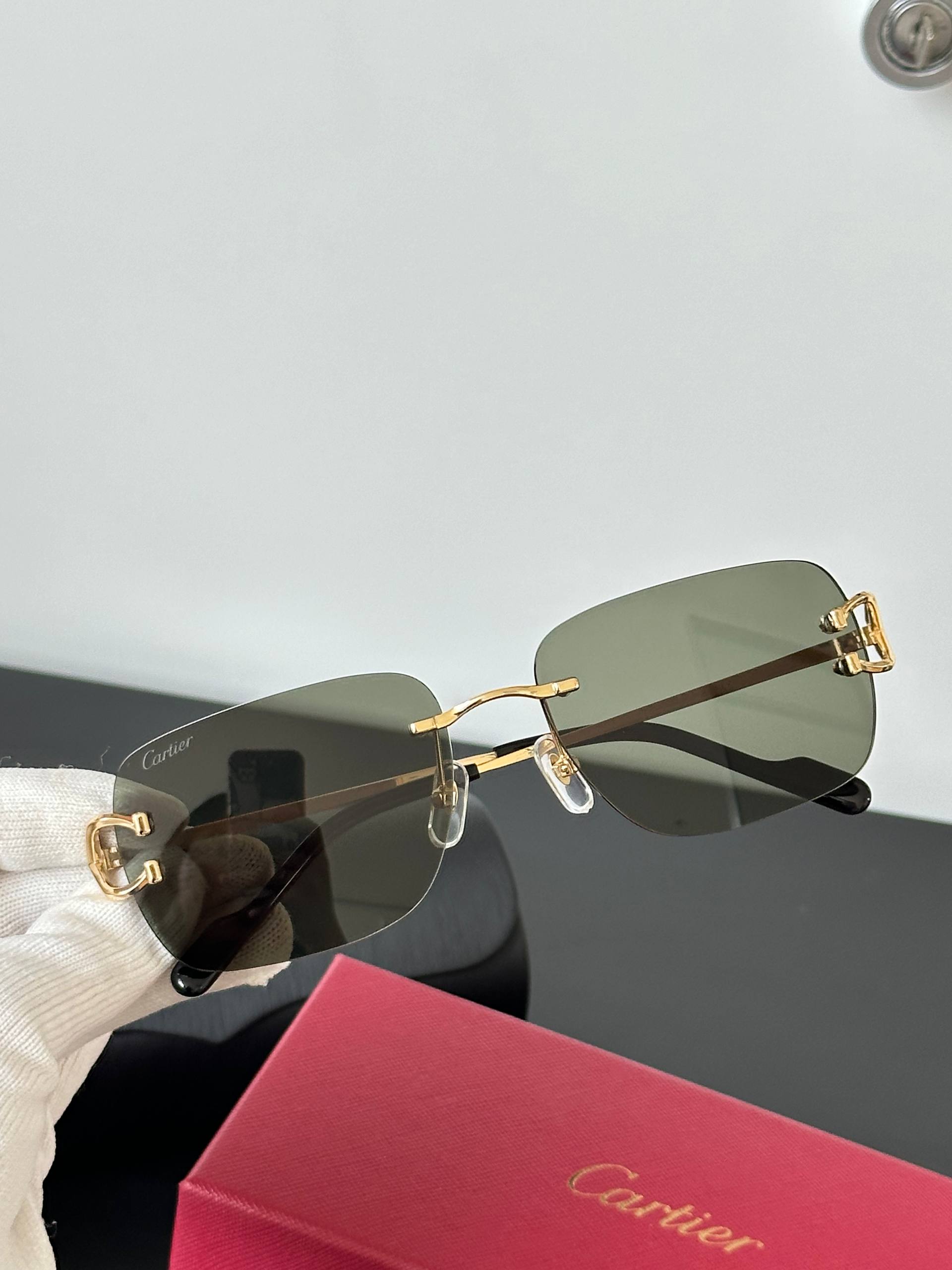 Cartier Panthère Rimless Square Sunglasses