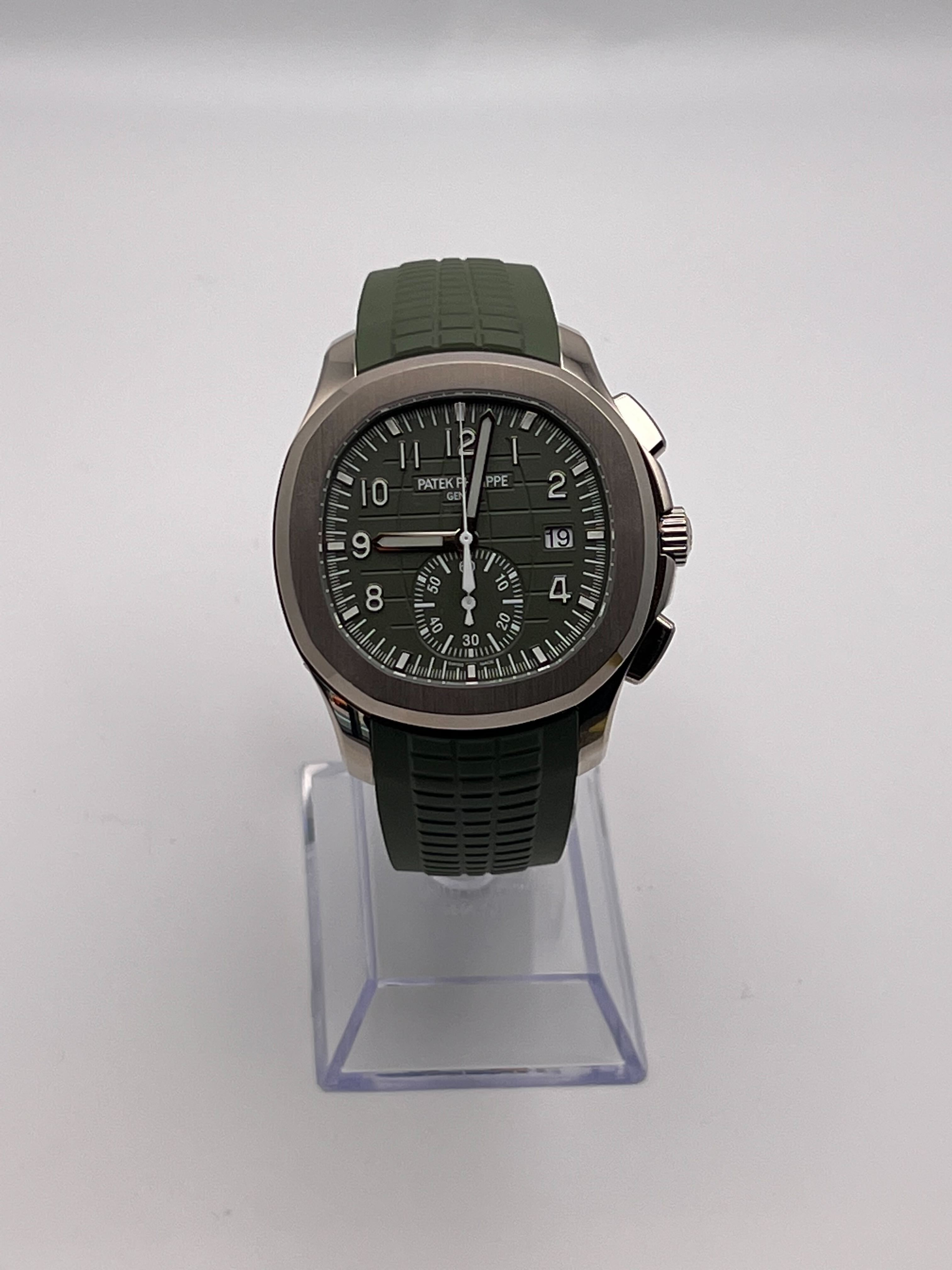 Patek Philippe Aquanaut White Gold Khaki Green Dial 5968G-010【1:1 Replica】