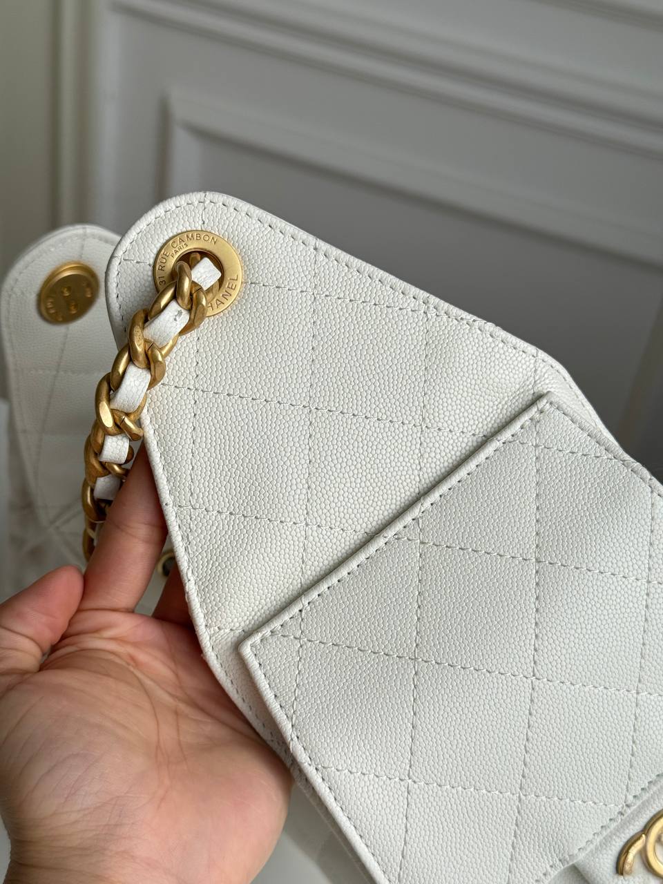 Chanel 25 Caviar Quilted Drawstring Bucket Bag