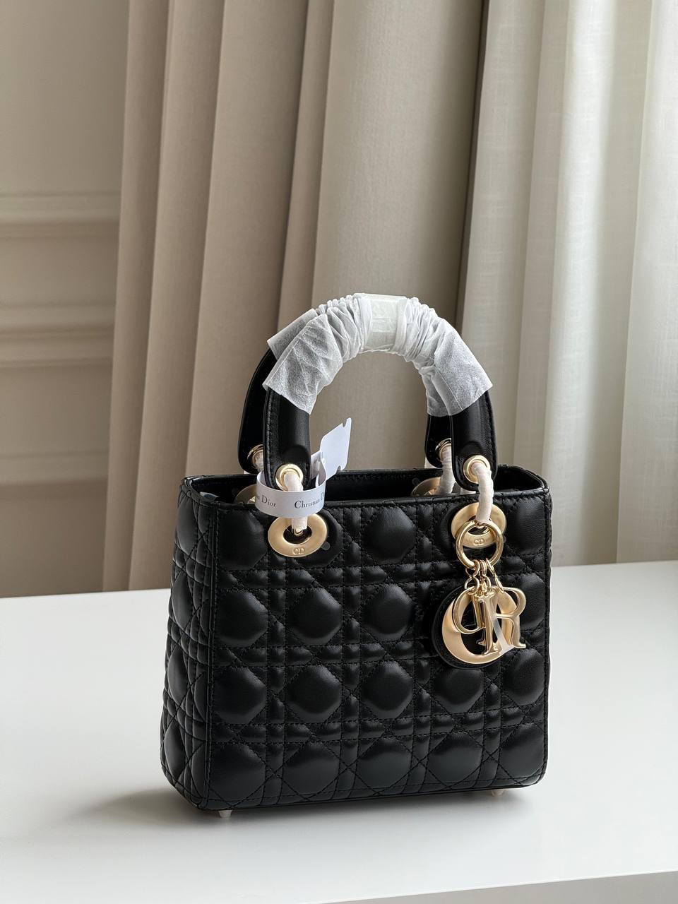Lady Dior Mini (3-Grid) Bag in Cannage Lambskin