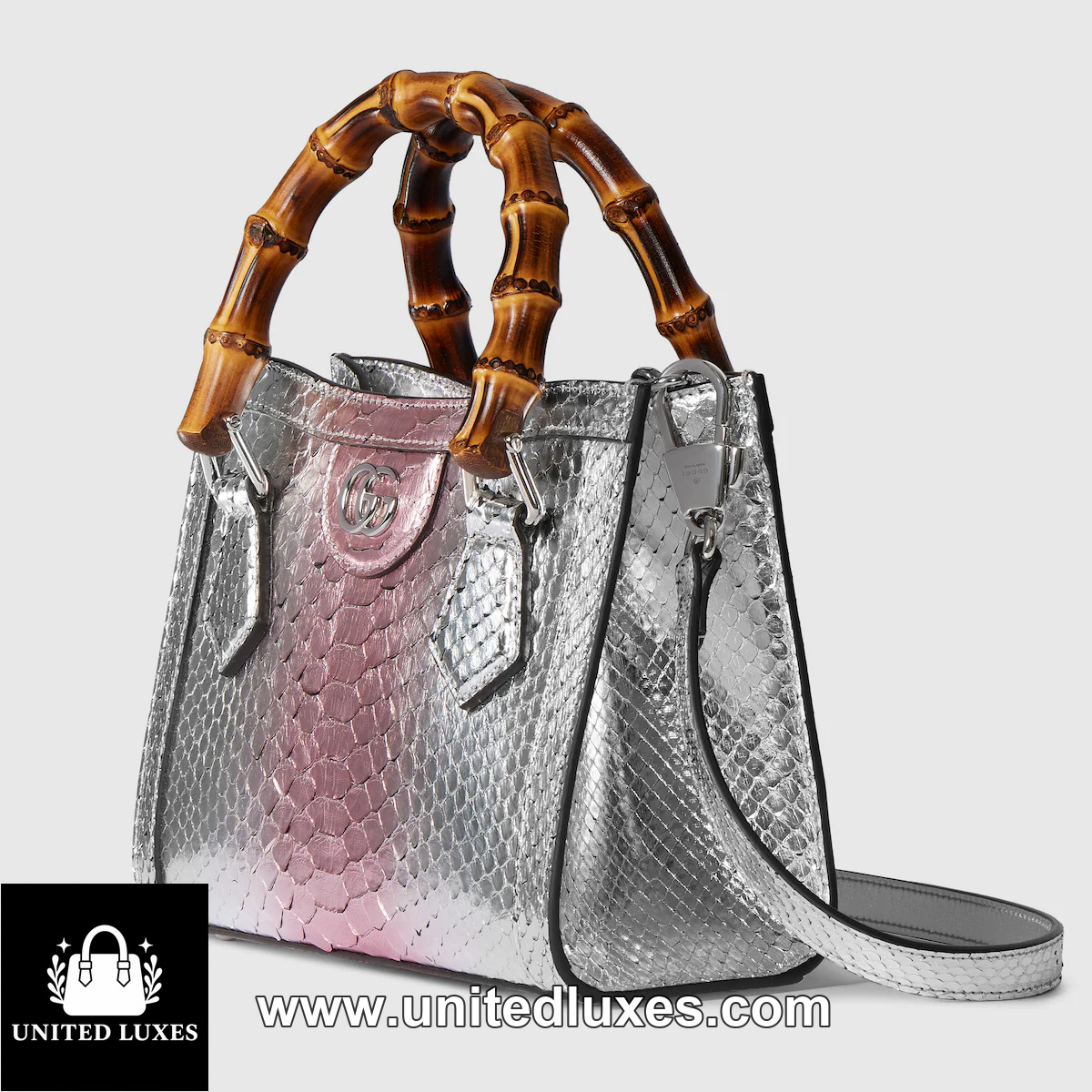 Replica Gucci Diana python small tote bag