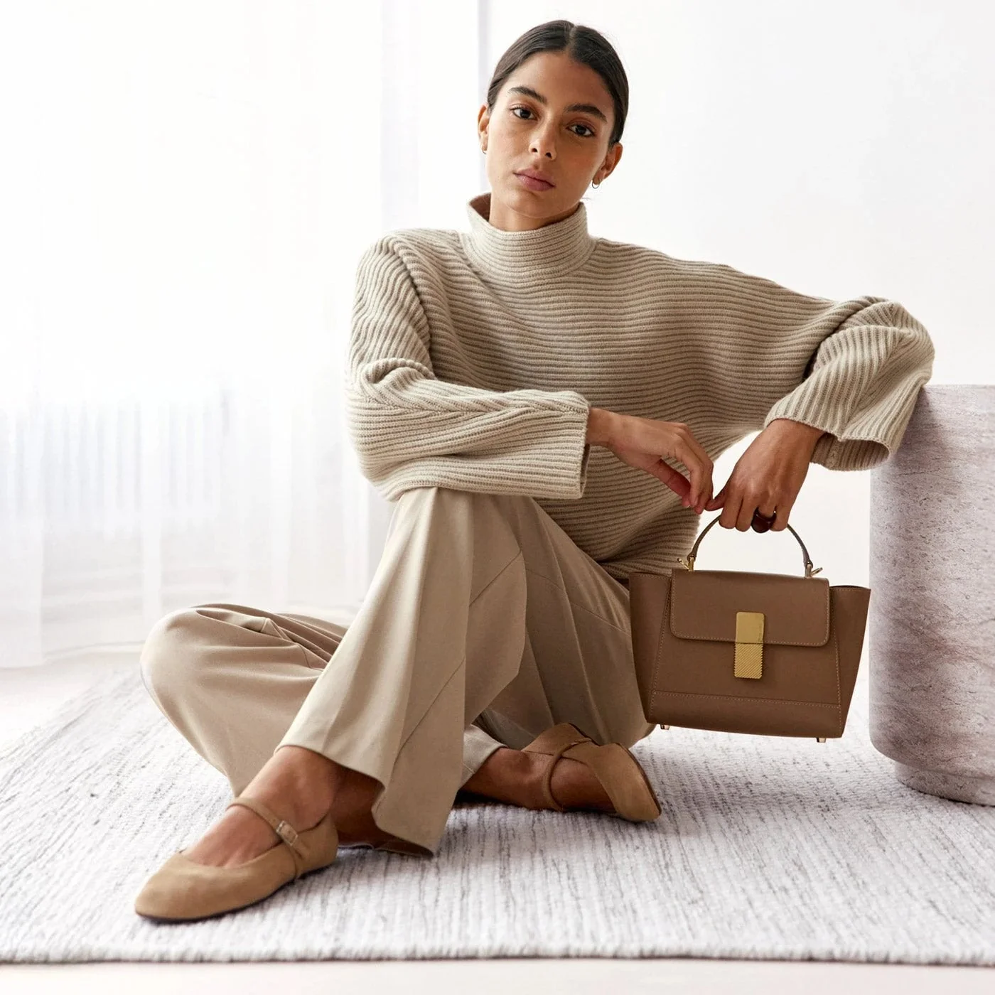 Mini Marly - Cuir Box Taupe