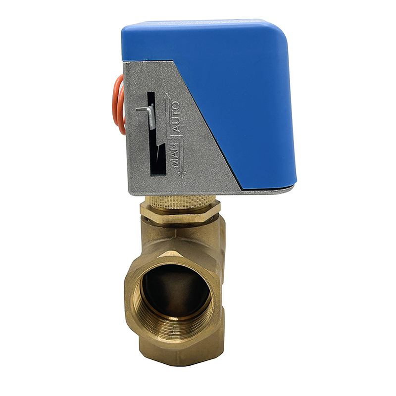 3 Way Electric Shut-off Valve – Brass Motorized Valves 2-Wire Fan Coil Air Conditioning Water Switch (DN20-DN25,220V 24V)