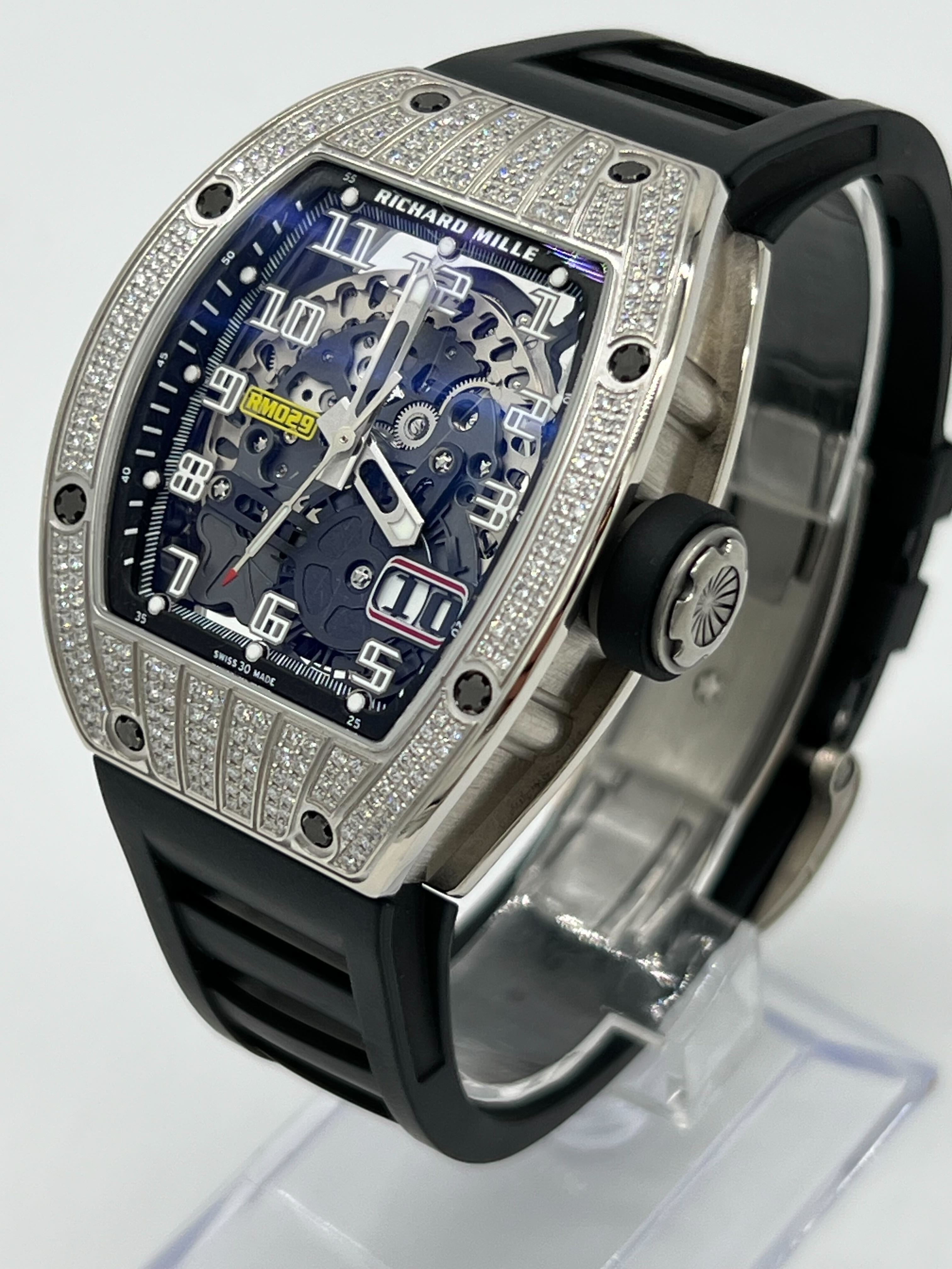 Richard Mille White Gold Diamonds RM029【1:1 Replica】