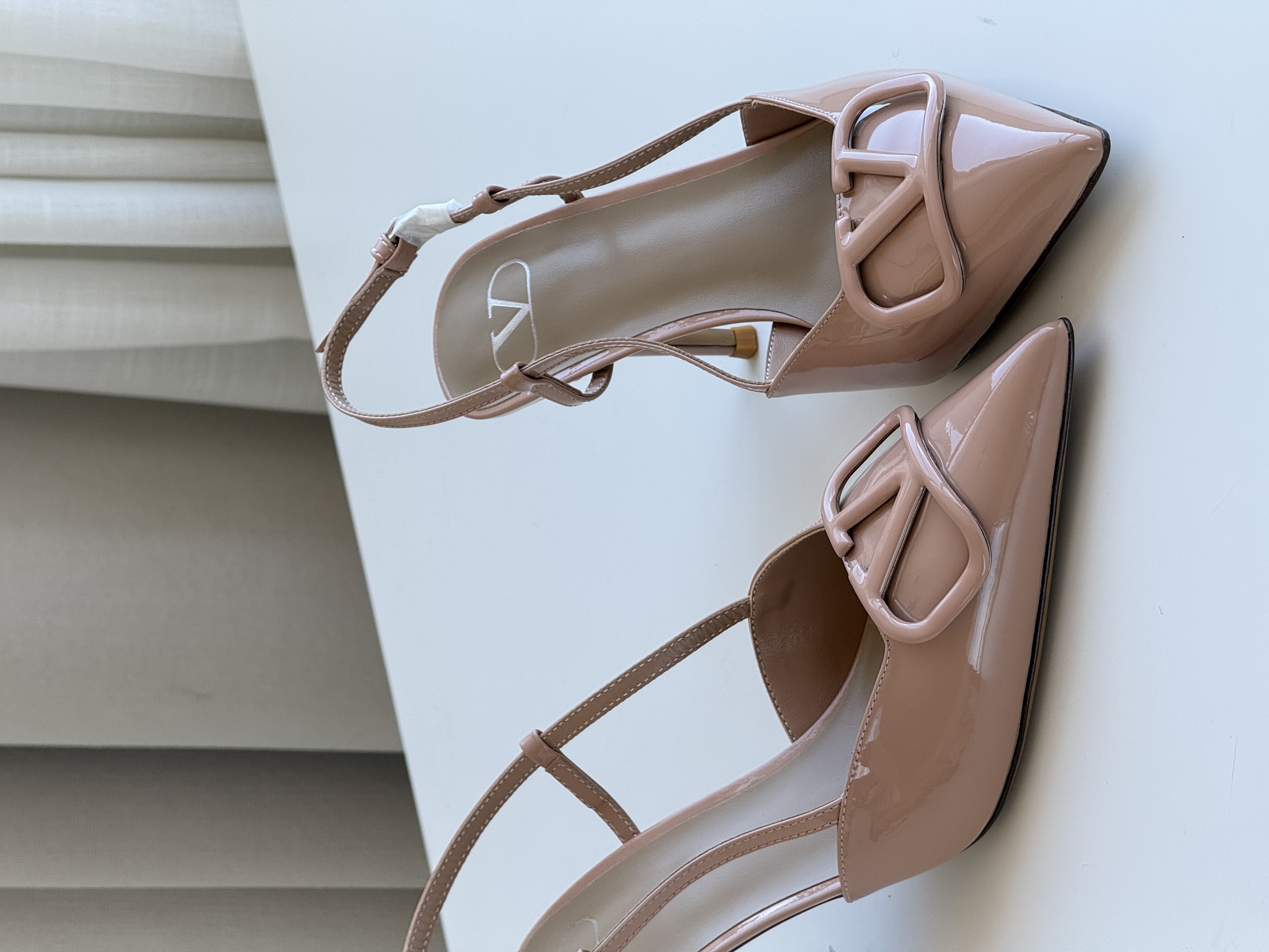 Valentino Garavani VLogo Patent Leather Slingback Pumps