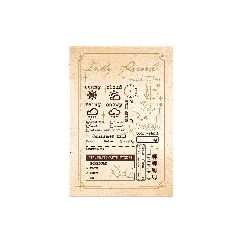 7012 Wooden Stamp Set Weekly Calendar Series