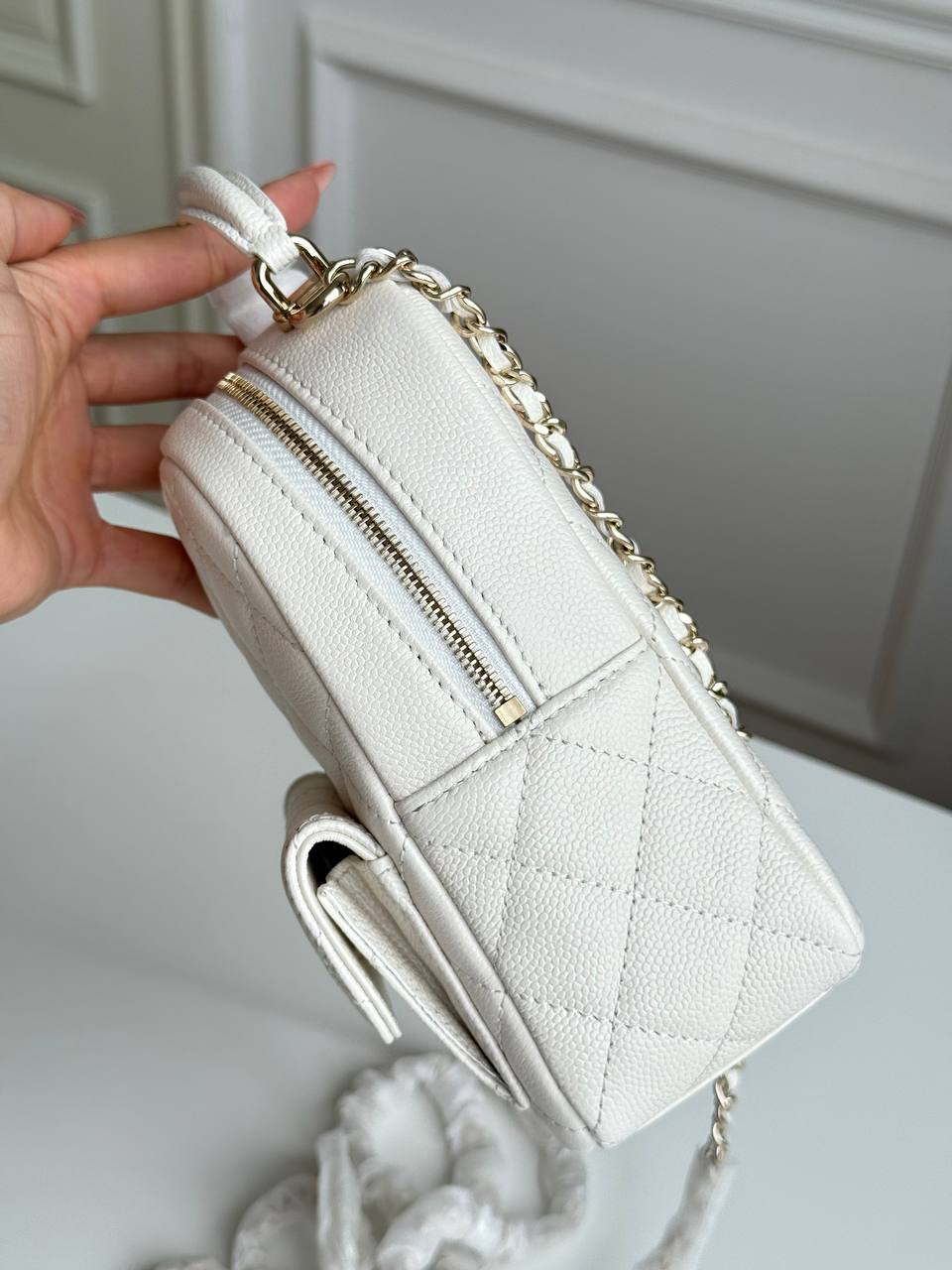 Chanel Quilted Caviar Leather Mini Backpack Bag