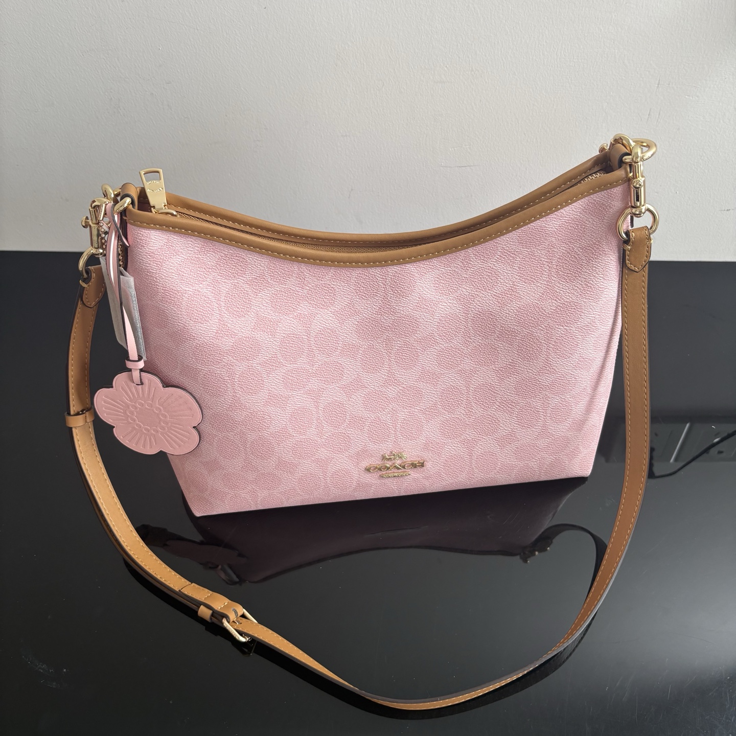 Women Handbag CEL12 Laurel Shoulder Bag In Signature Canvas With Charms