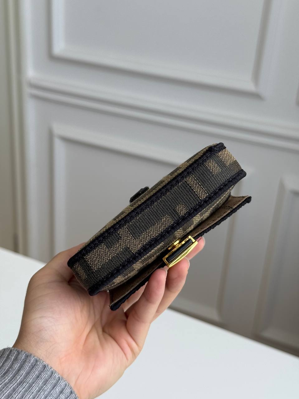 Fendi Nano Baguette Charm in FF Fabric