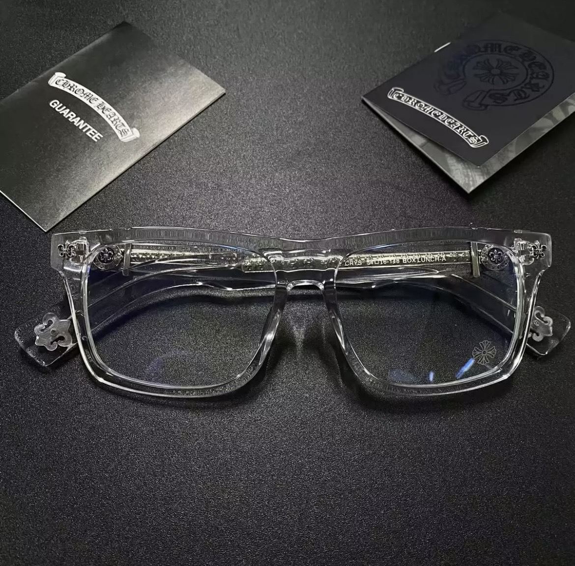 Chrome hearts box Lunch-A transparent color Glasses（only can ship usps)