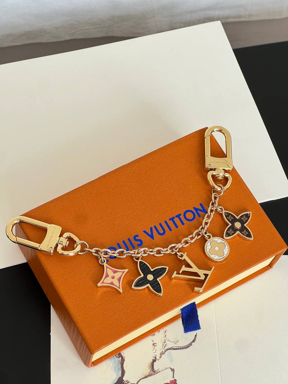 Louis Vuitton Dual-clasp Enamel Multi-charm Extension Chain Bag Charm
