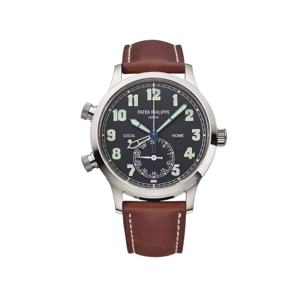 Patek Philippe Calatrava Pilot Travel Time White Gold 5524G-001【1:1 Replica】