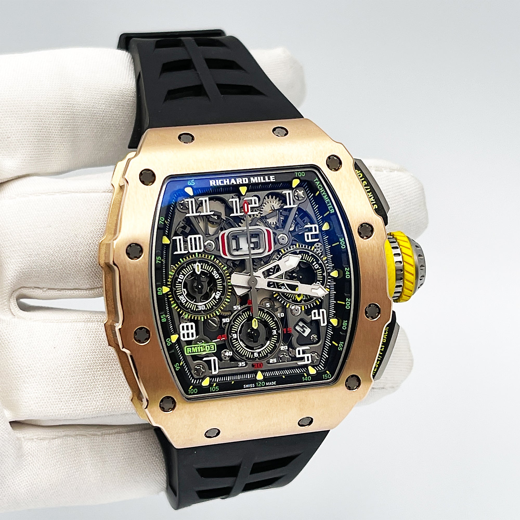 Richard Mille Automatic Flyback Chronograph Rose Gold & Titanium RM11-03【1:1 Replica】