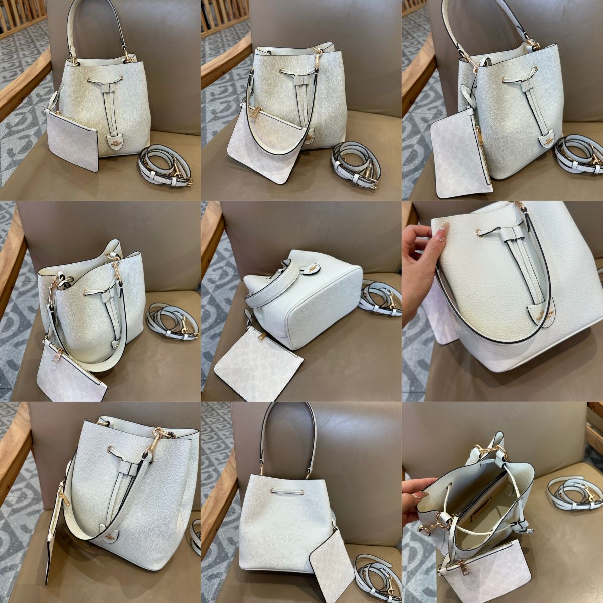 Women Handbag CEL14 CDY21 CBH06 CBH07 CDA92 CEA23 ROWAN BUCKET BAG IN PRETTY SIGNATURE CANVAS