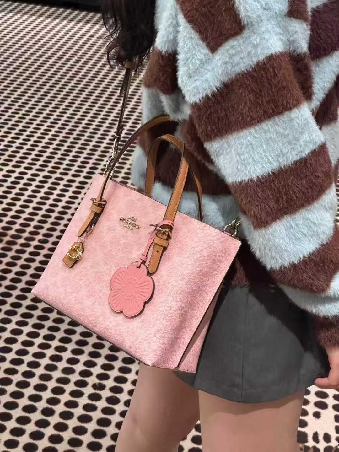 Women handbag CER24 Mollie Tote Bag 25 In Signature Canvas With Charms