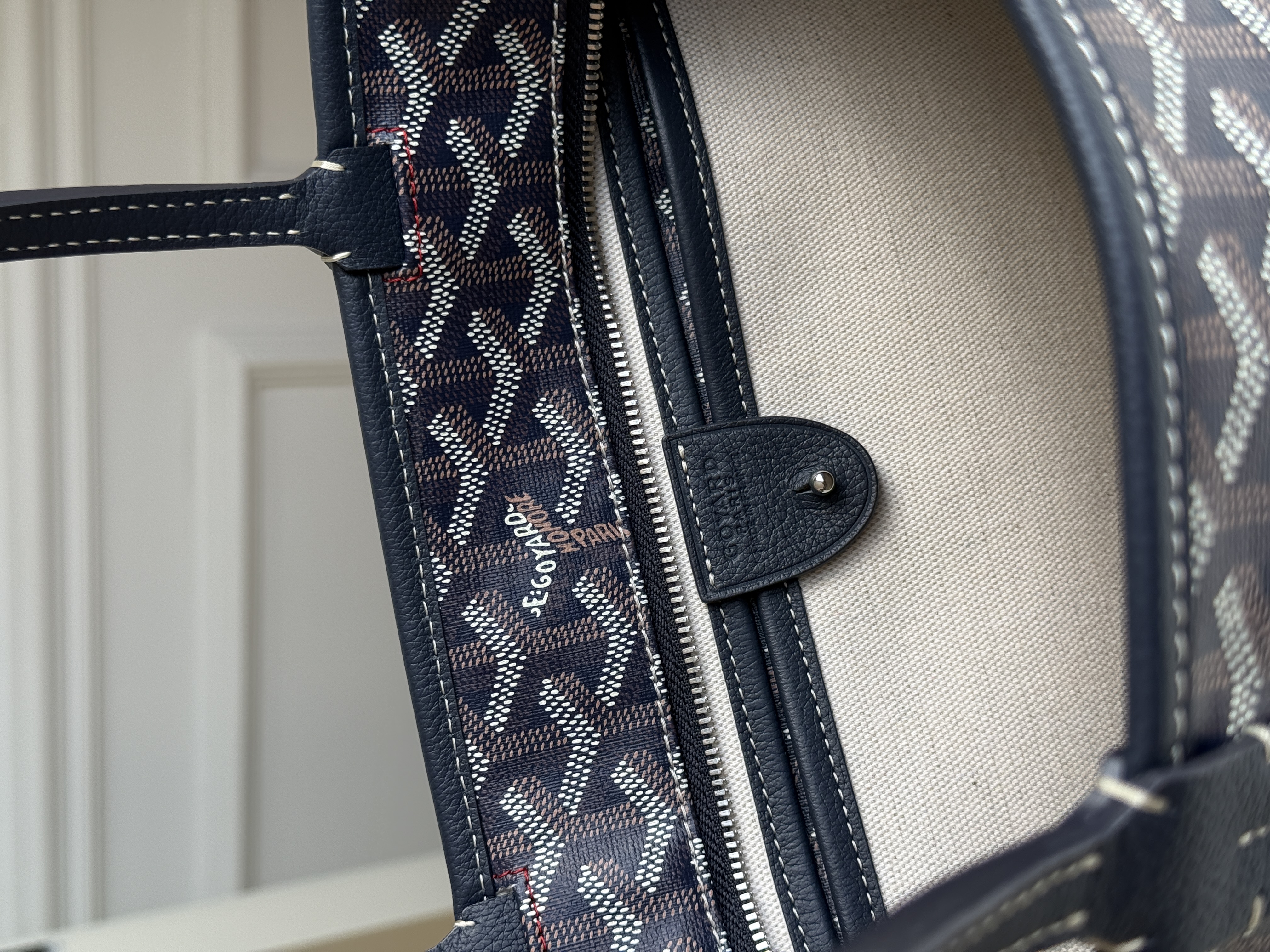 Goyard Saint Louis Navy Tote Bag