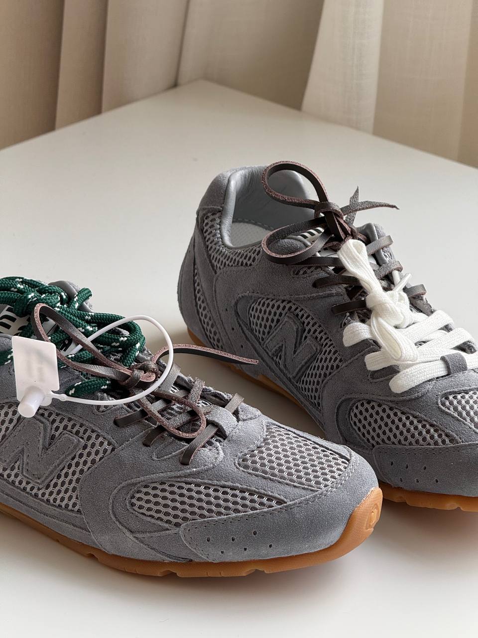 Miu Miu × New Balance 530 SL Suede & Mesh Sneakers