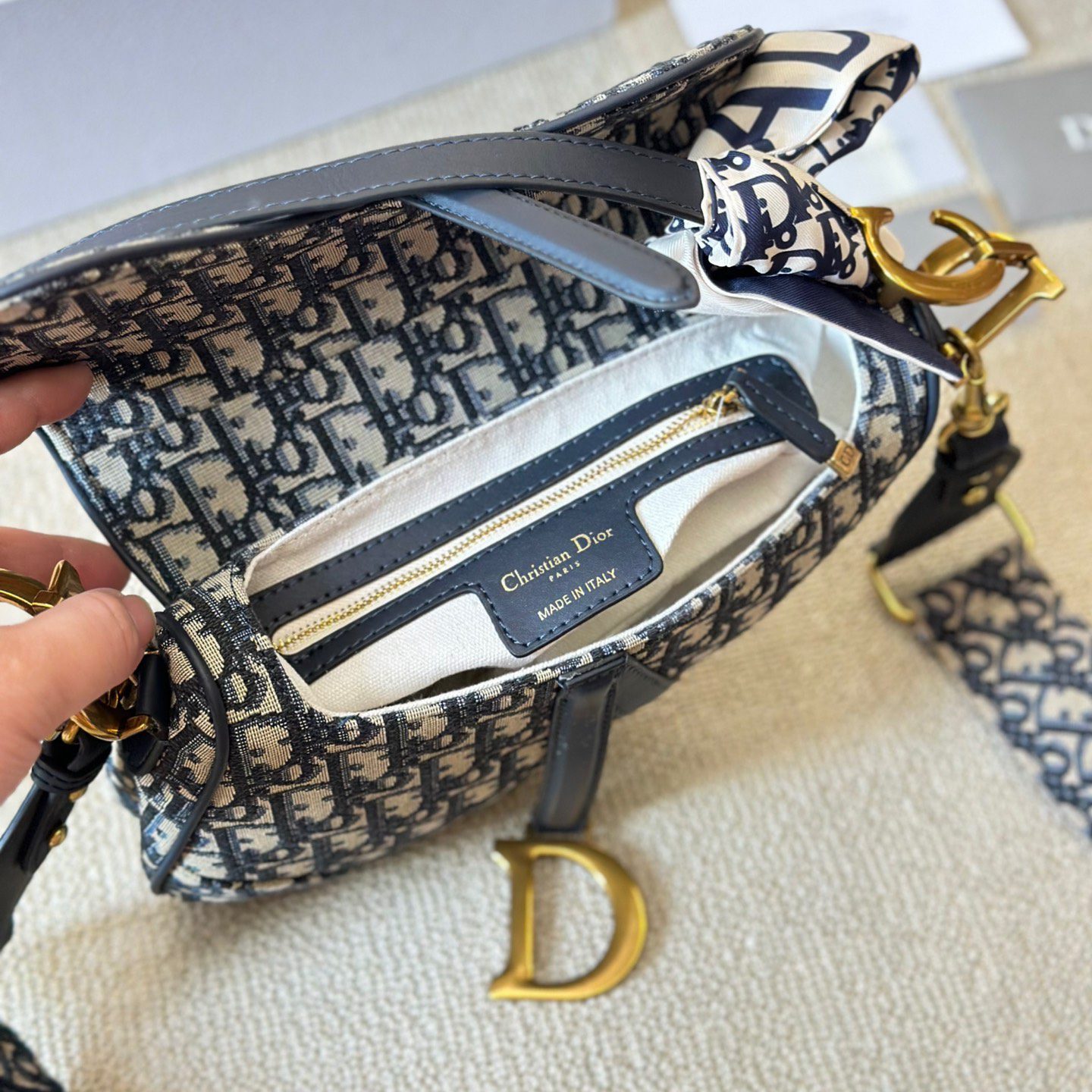 SADDLE BAG WITH STRAP BLUE 25.5X20X6.5CM
