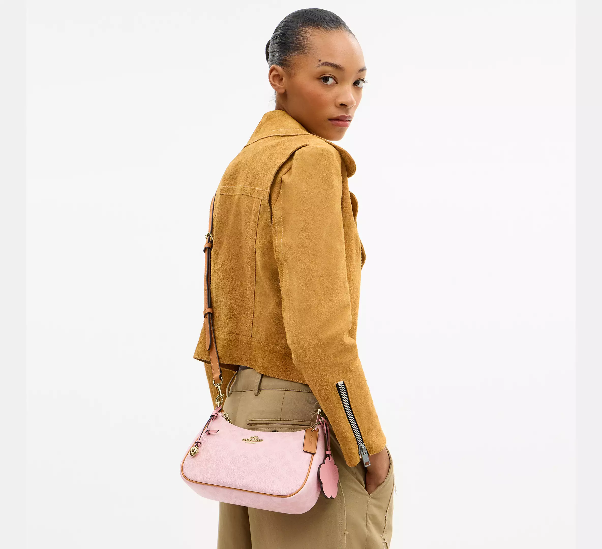 Women Handbag CEA20 Teri Shoulder Bag In Signature Canvas With Charms