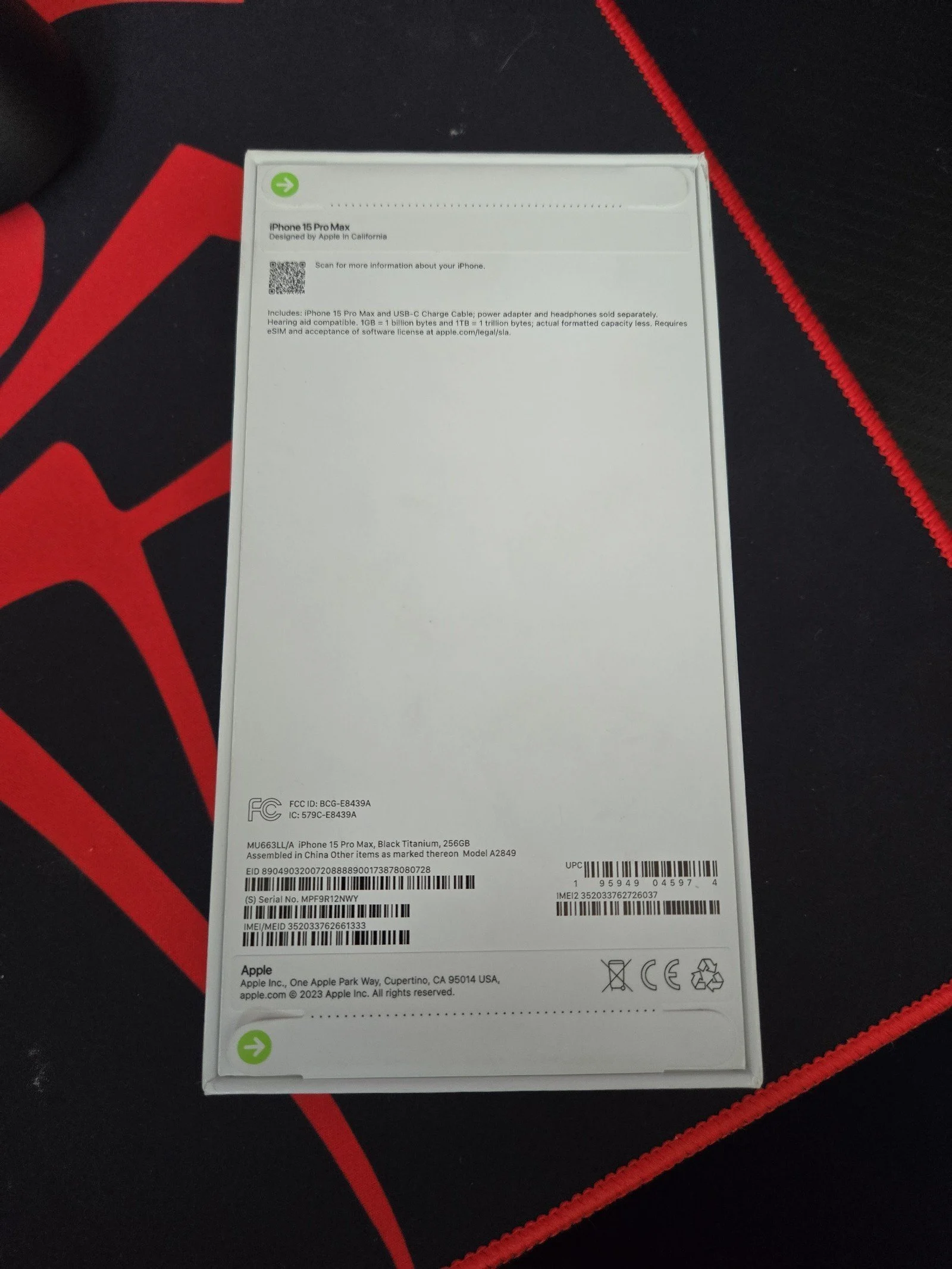iphone15 pro max phone Apple Like new 8A665