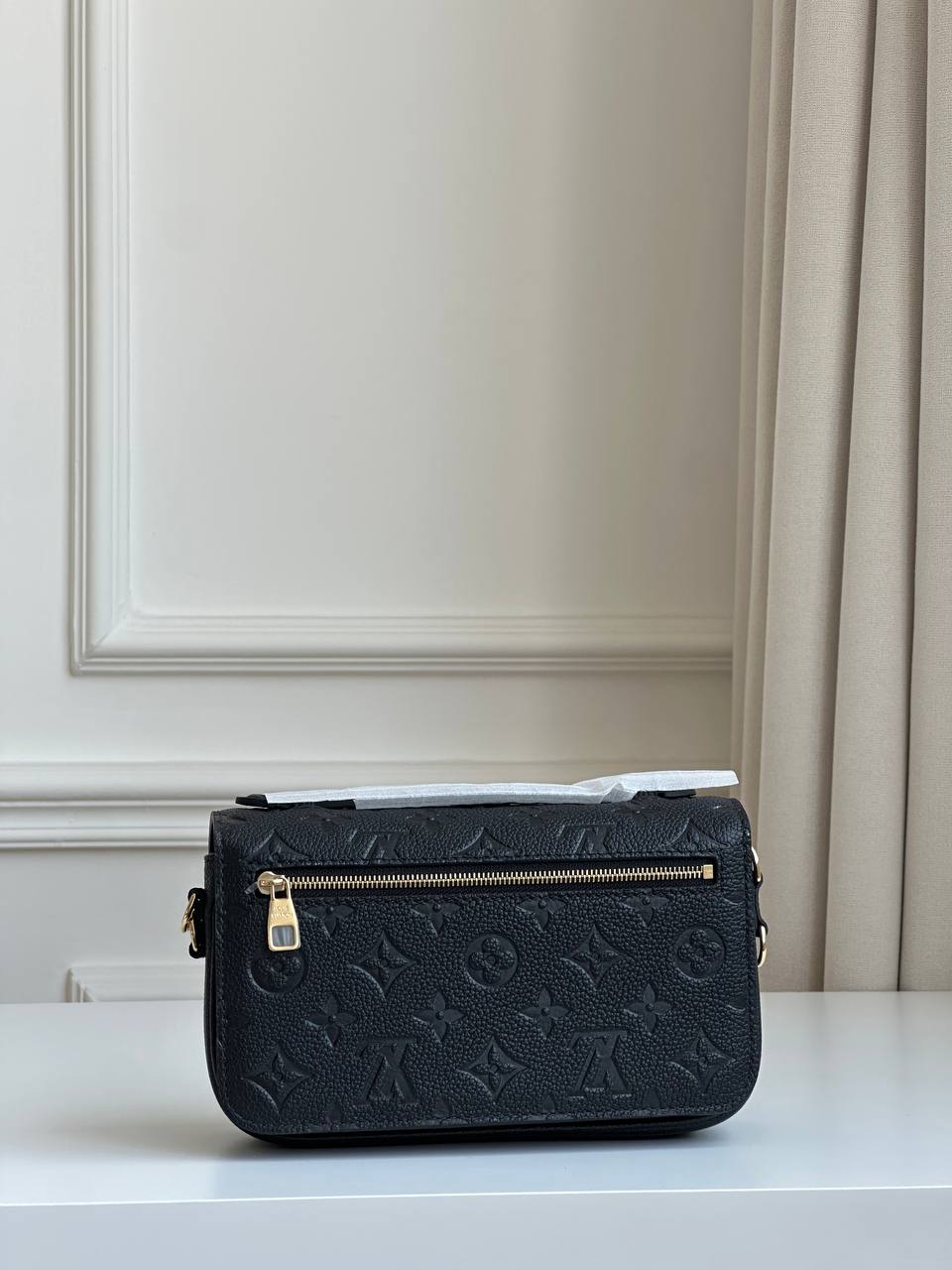 Louis Vuitton Black Monogram Embossed Leather Pochette Métis Crossbody Bag
