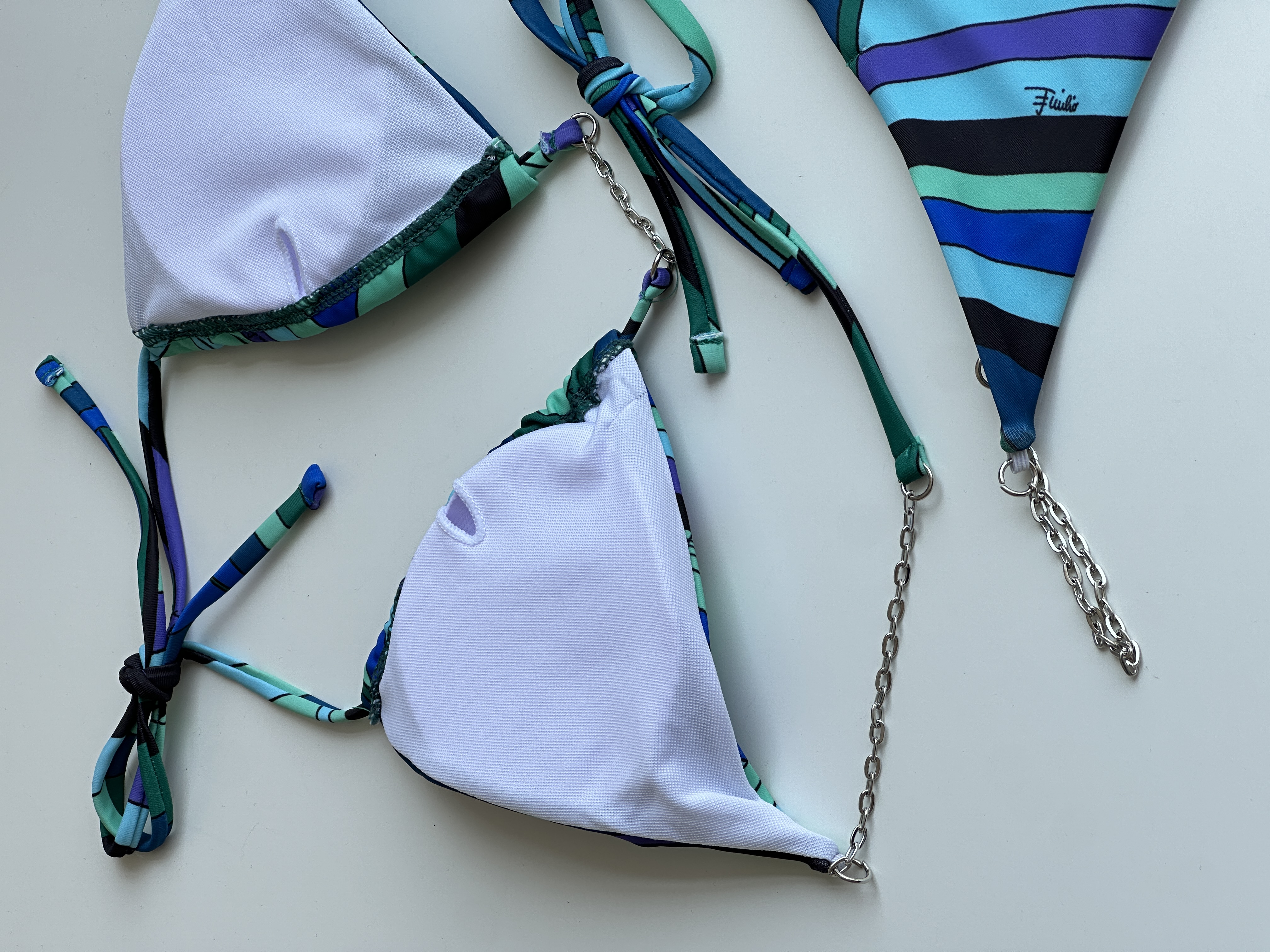 Emilio Pucci Iride Printed Three-Piece Bikini