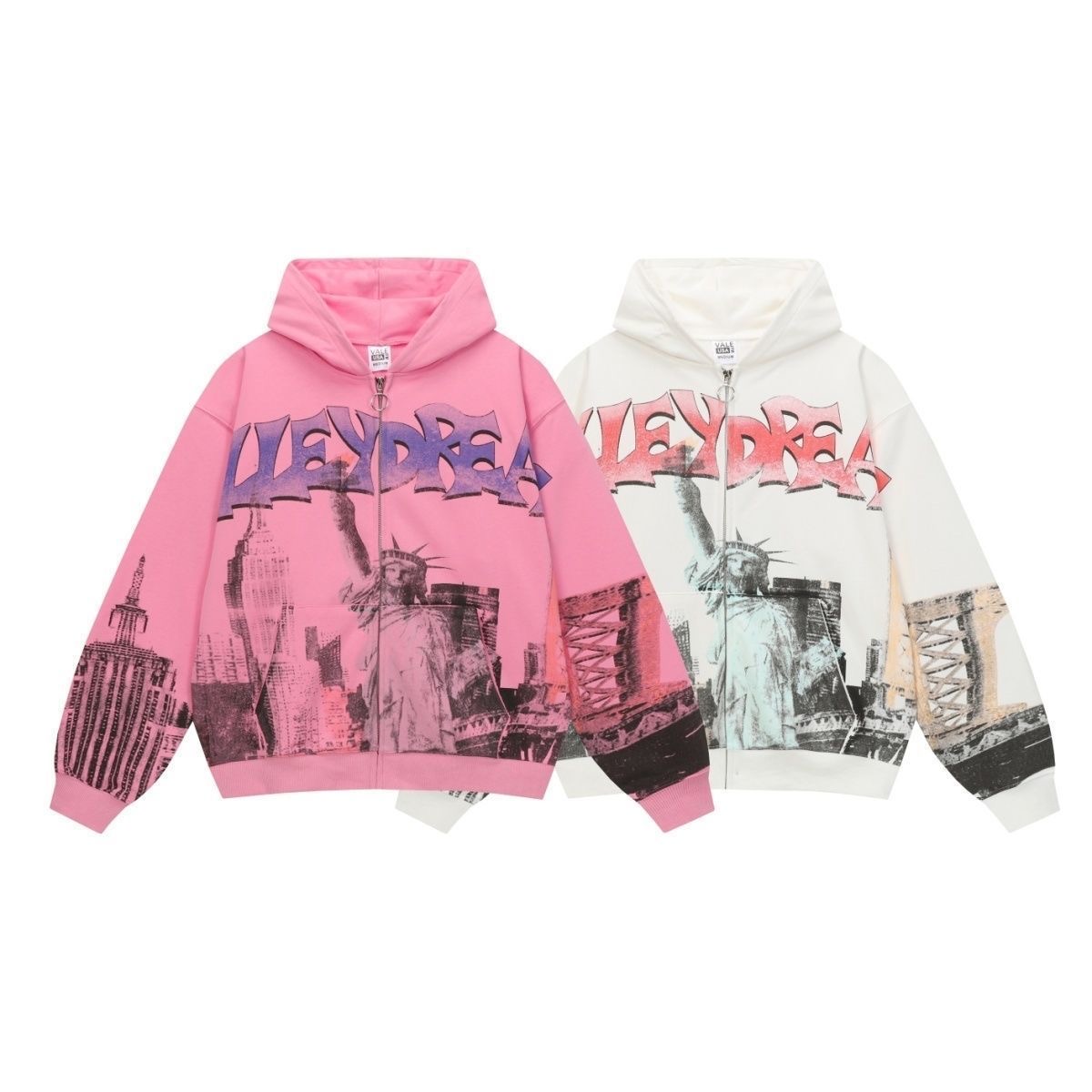 Vale washed retro American washed pure cotton hooded sweatshirt with loose fit and high quality