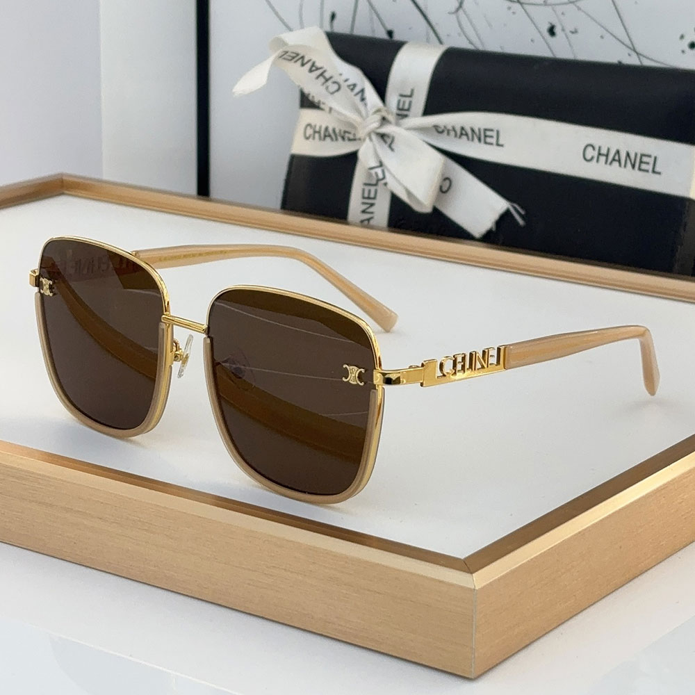 Celine  Mirror leg Stereoscopic Logo  sunglasses Top quality