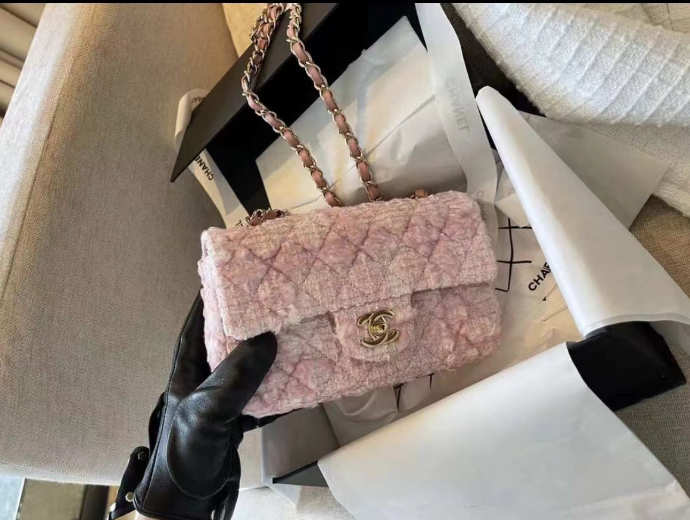 LARGE FLAP BAG PINK 20CM
