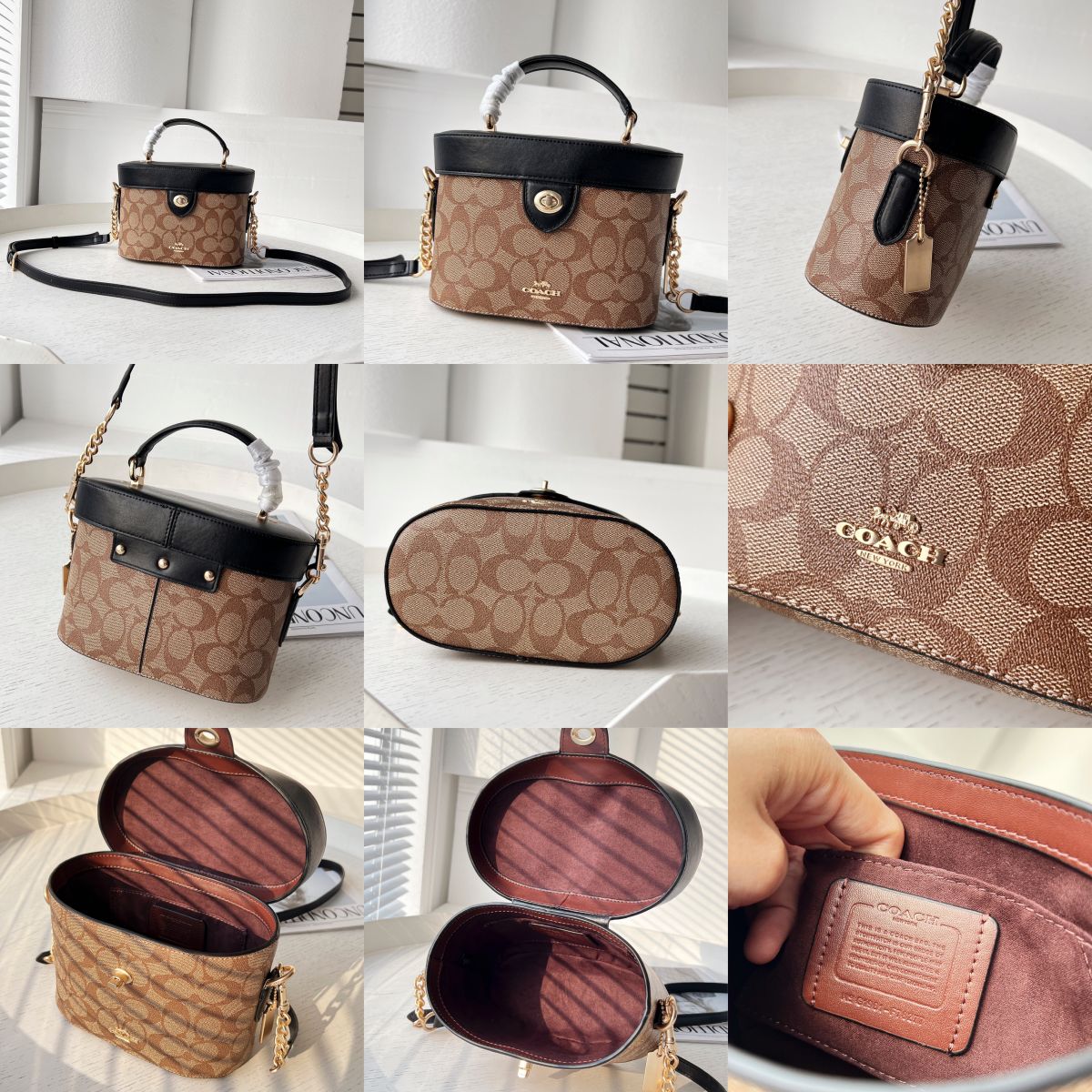 Women Handbag 78277 76714 8165 5504 KAY CROSSBODY  BLOCKED SIGNATURE CANVAS Cosmetic bag
