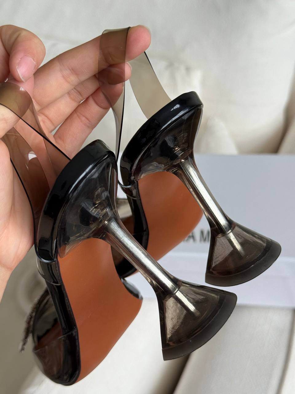 Amina Muaddi Begum Crystal-Embellished PVC Mules
