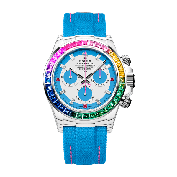 ROLEX Diw Daytona quartz fiber rainbow s 40mm carbon【1:1 Replica】